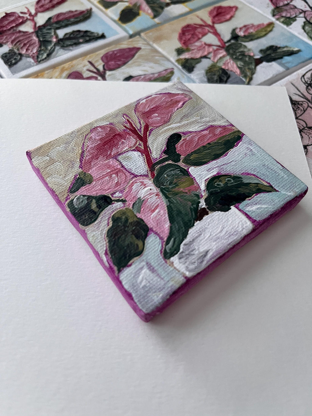 the loosey goosey, Pink Princess Philodendron painting 17
