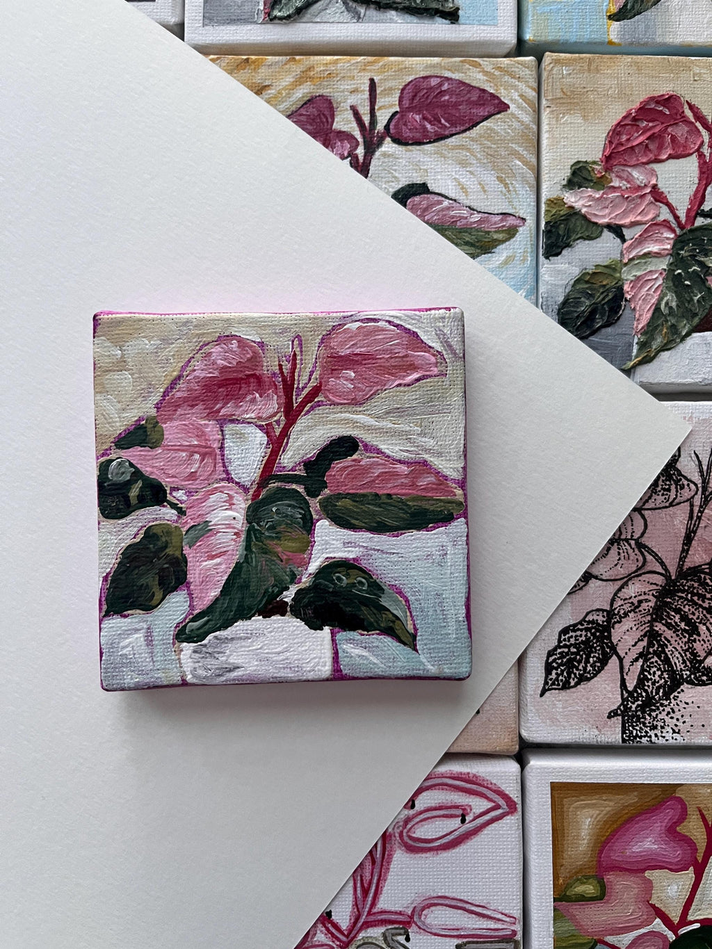 the loosey goosey, Pink Princess Philodendron painting 17