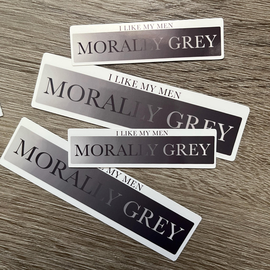 Morally Grey Men Glossy Vinyl Sticker