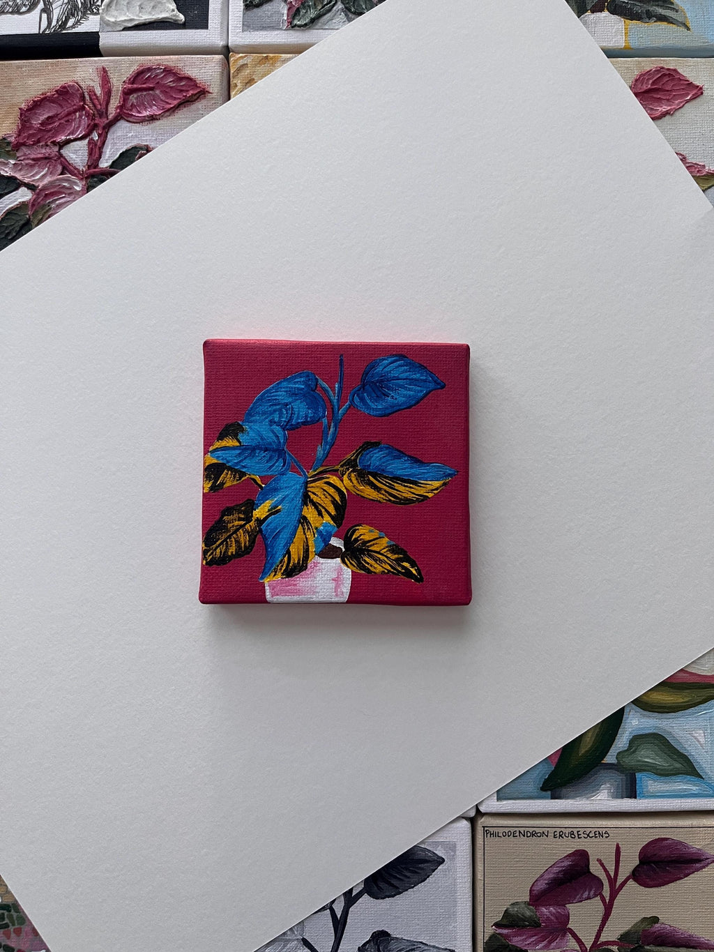 the pop art, Pink Princess Philodendron painting 6
