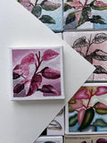 the monochromatic, Pink Princess Philodendron painting 16