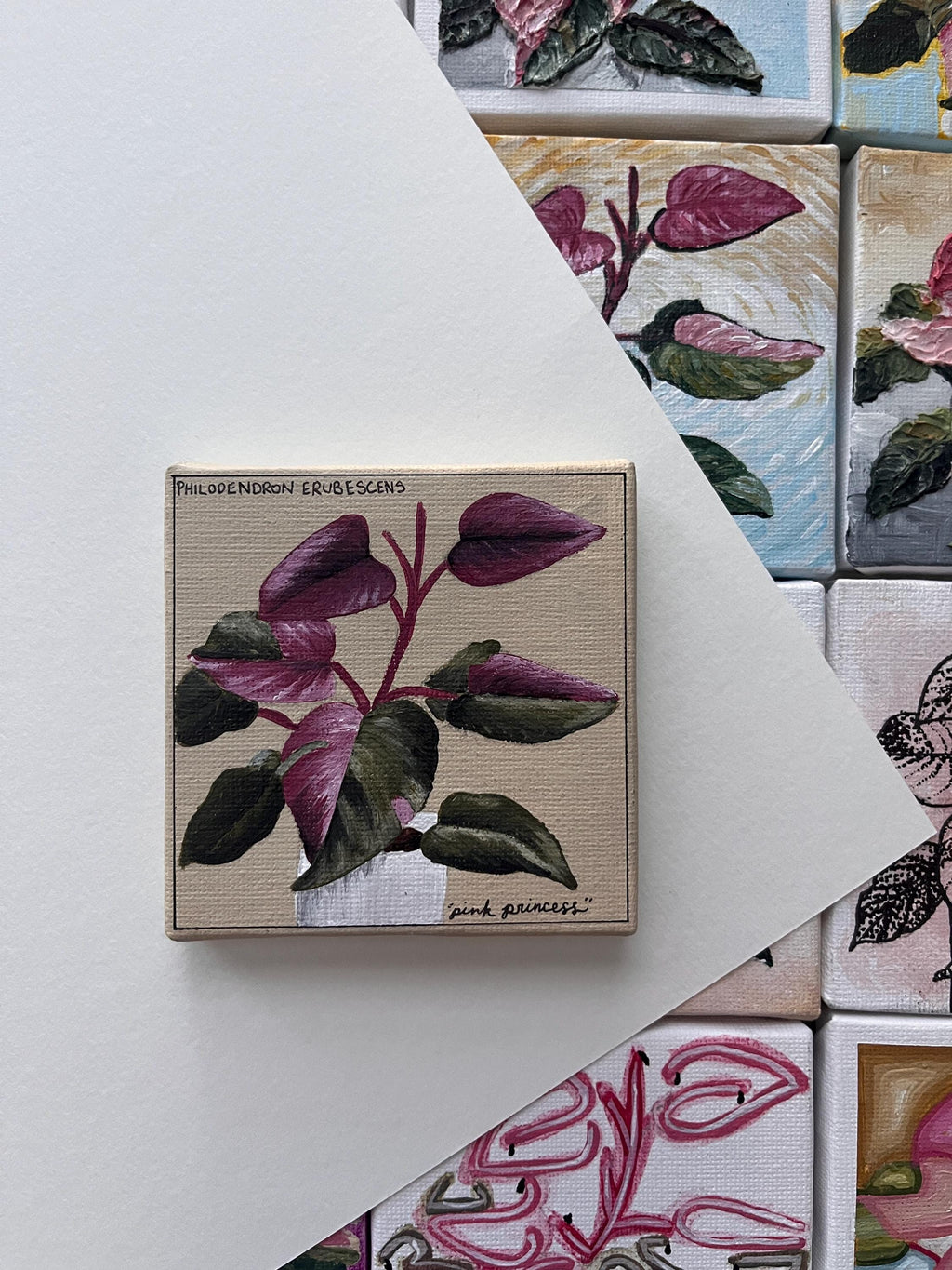 the vintage botanical, Pink Princess Philodendron painting 24