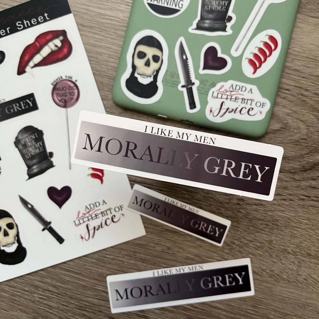 Morally Grey Men Glossy Vinyl Sticker