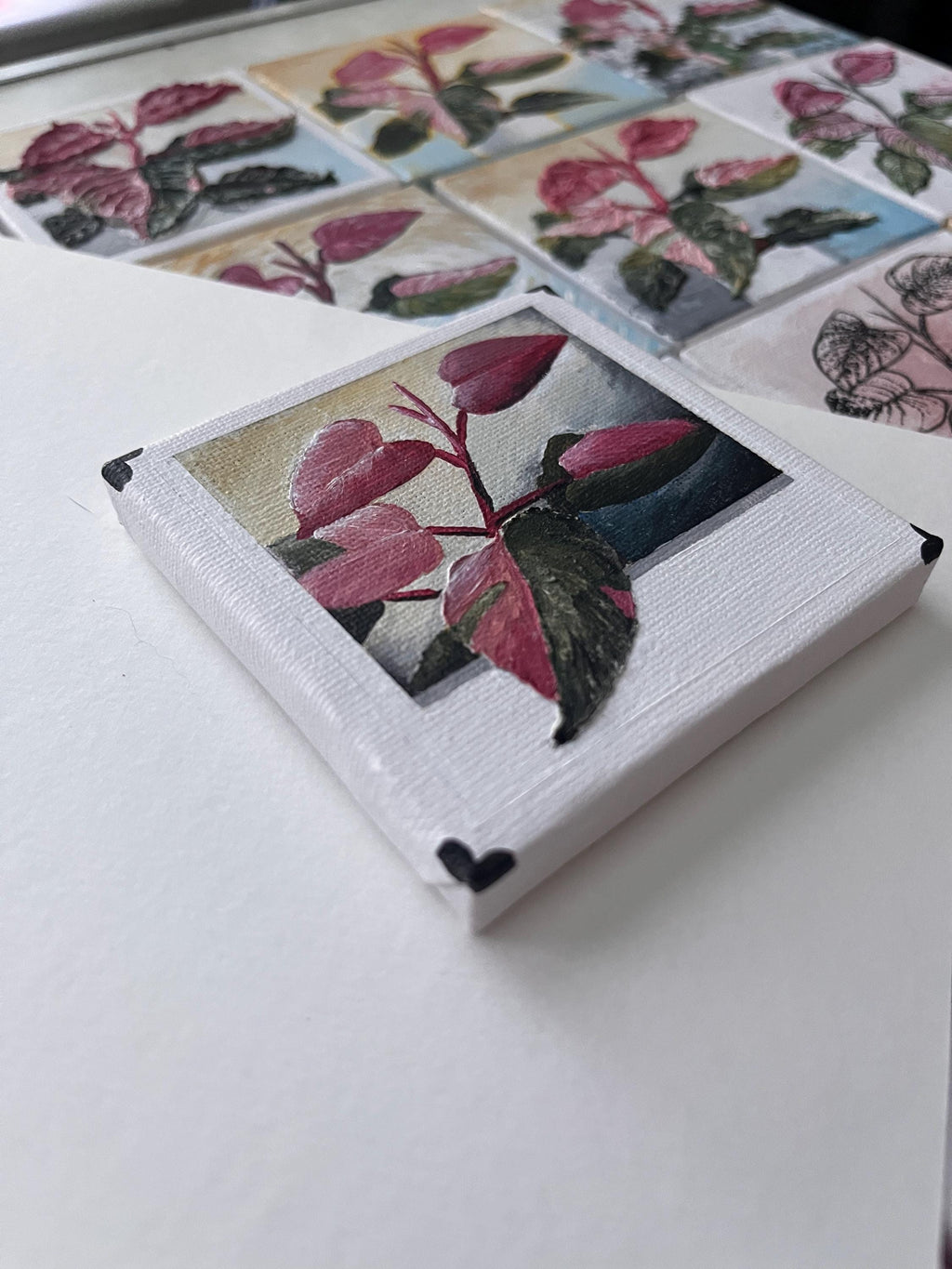the polaroid, Pink Princess Philodendron painting 25