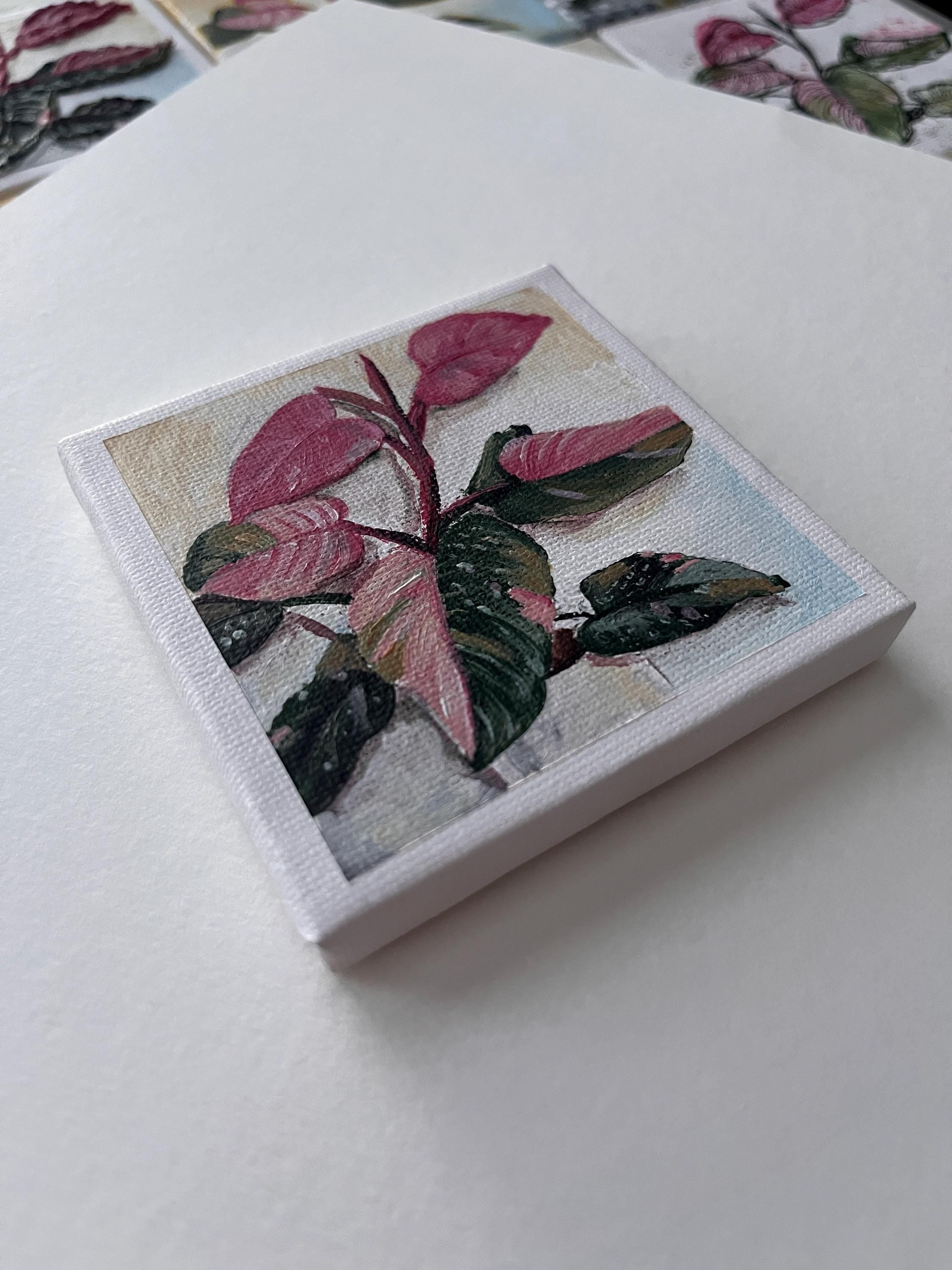 the standard, Pink Princess Philodendron painting 1