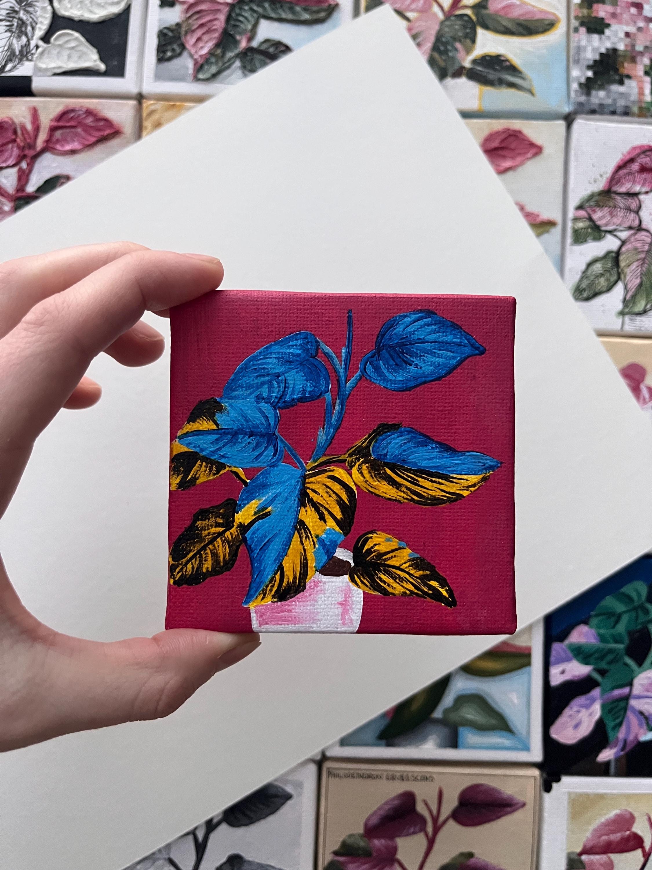 the pop art, Pink Princess Philodendron painting 6