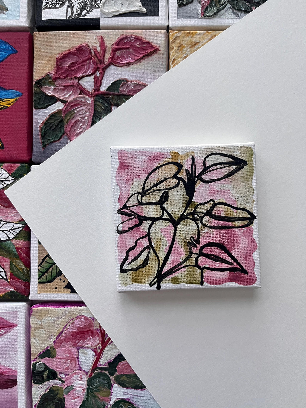 the one liner, Pink Princess Philodendron painting 21