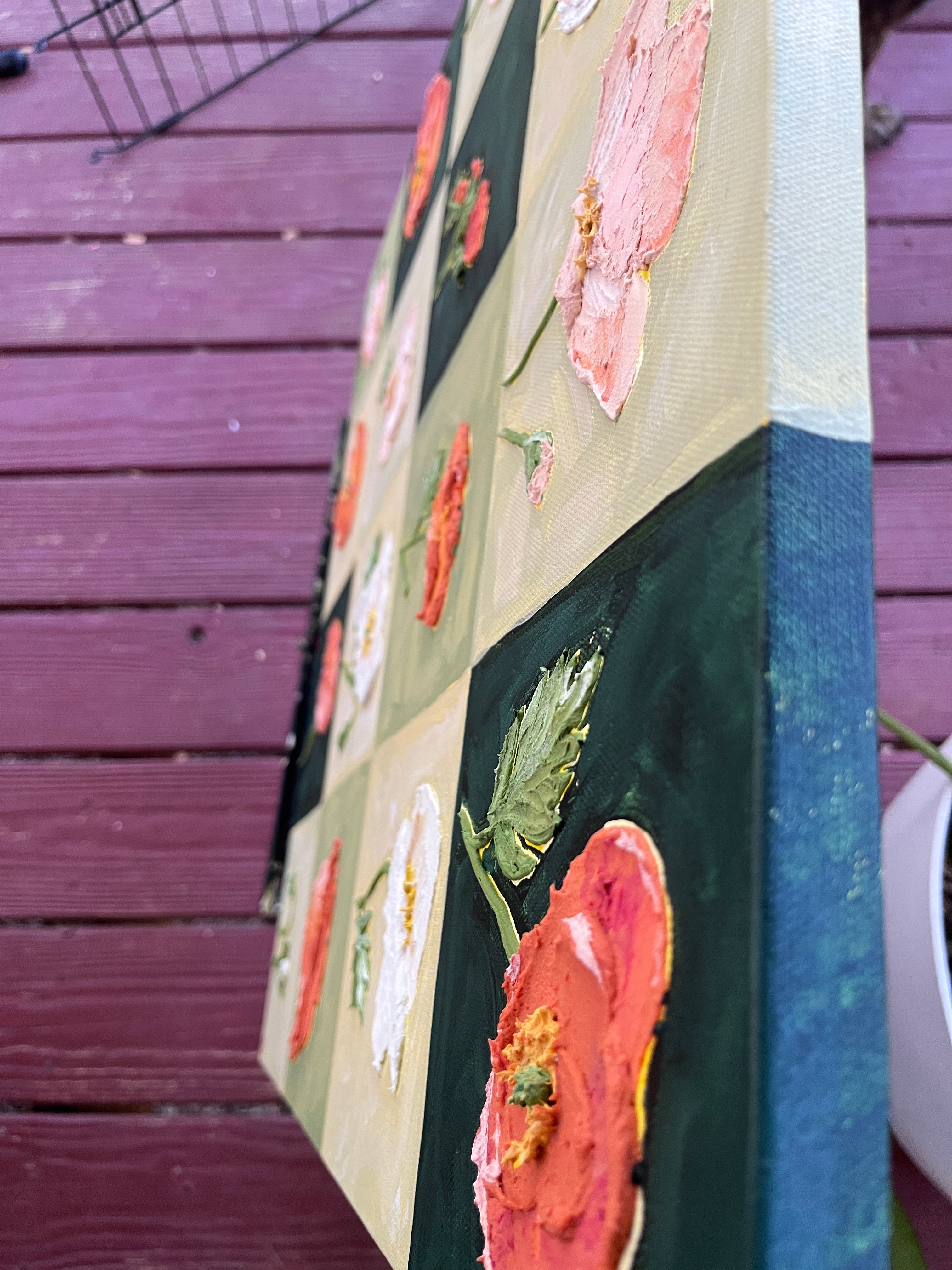 24" x 24" Poppies Painting