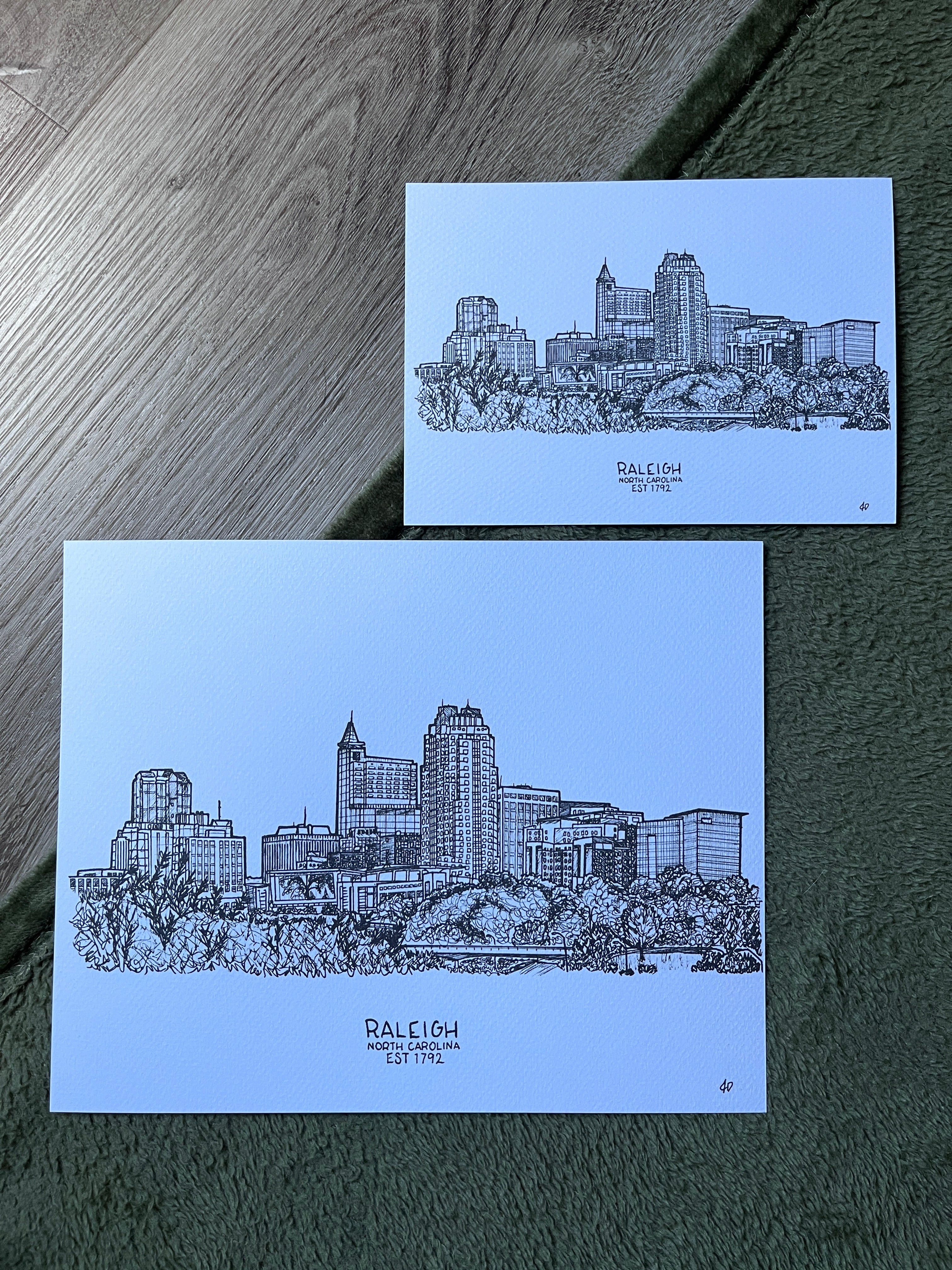 Raleigh Skyline Print