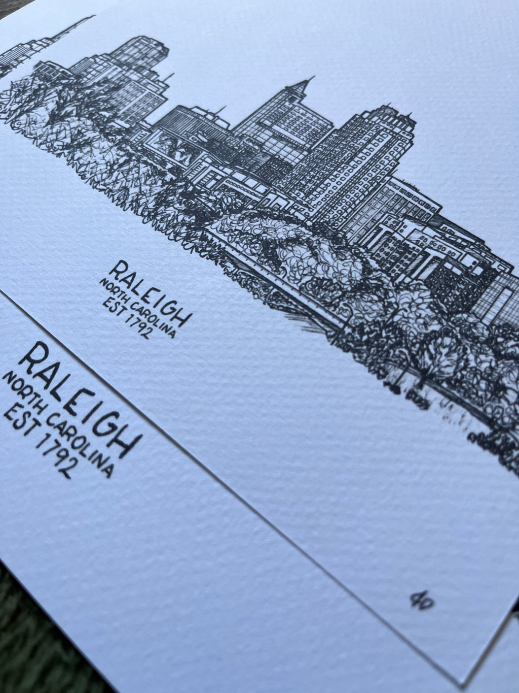 Raleigh Skyline Print