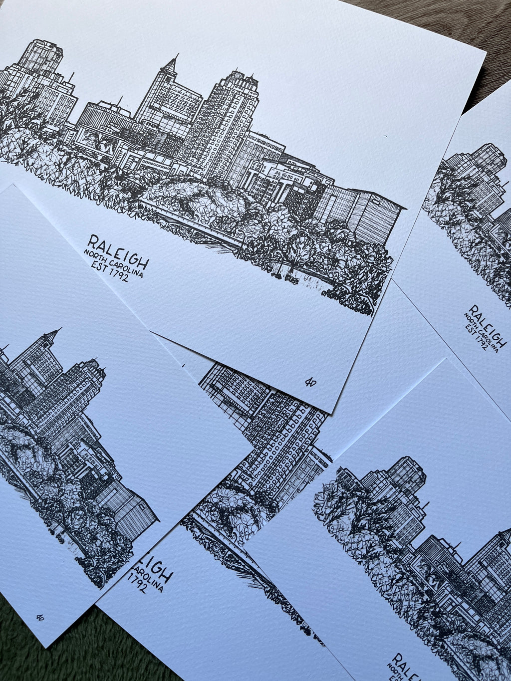 Raleigh Skyline Print