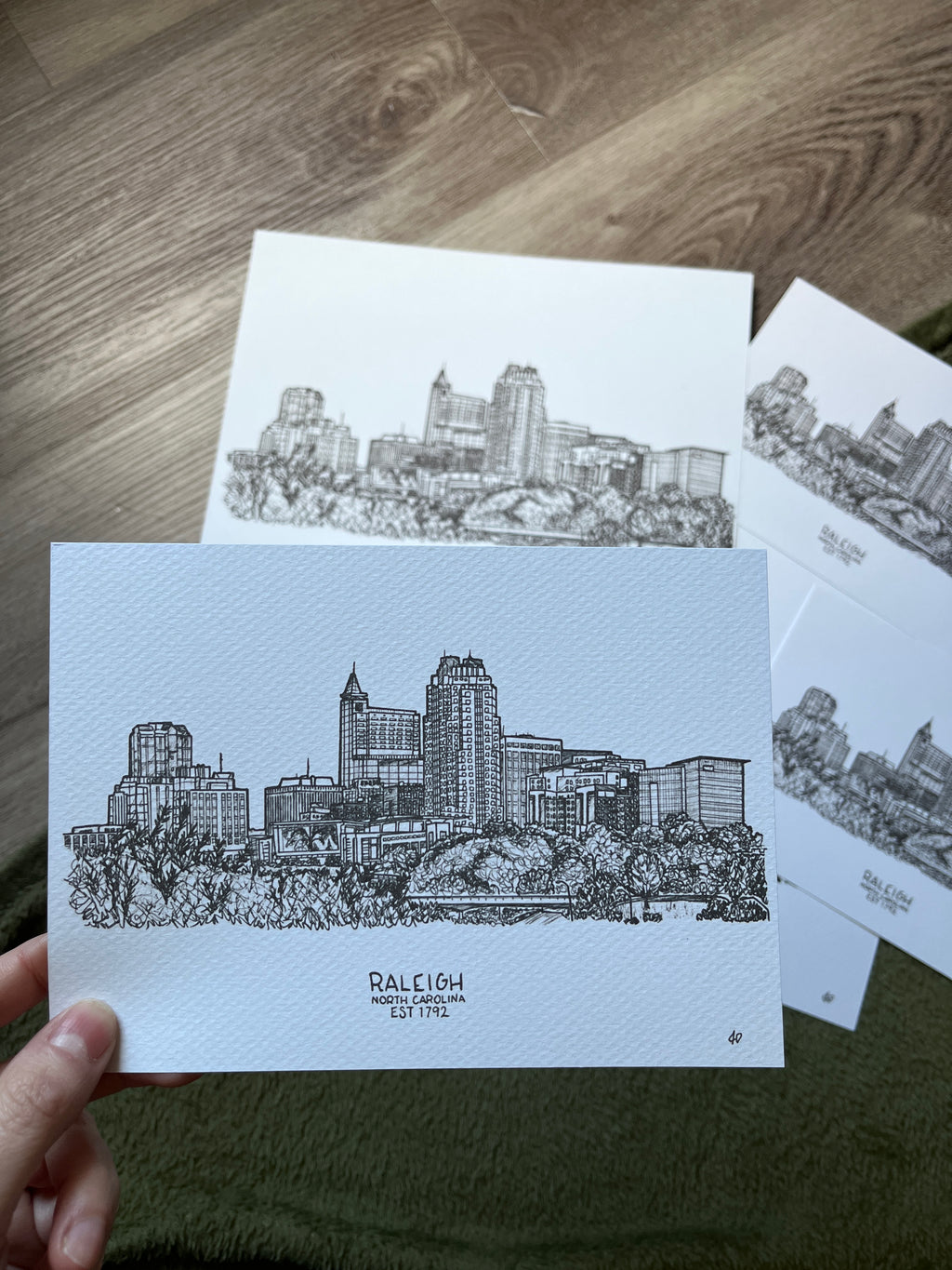 Raleigh Skyline Print