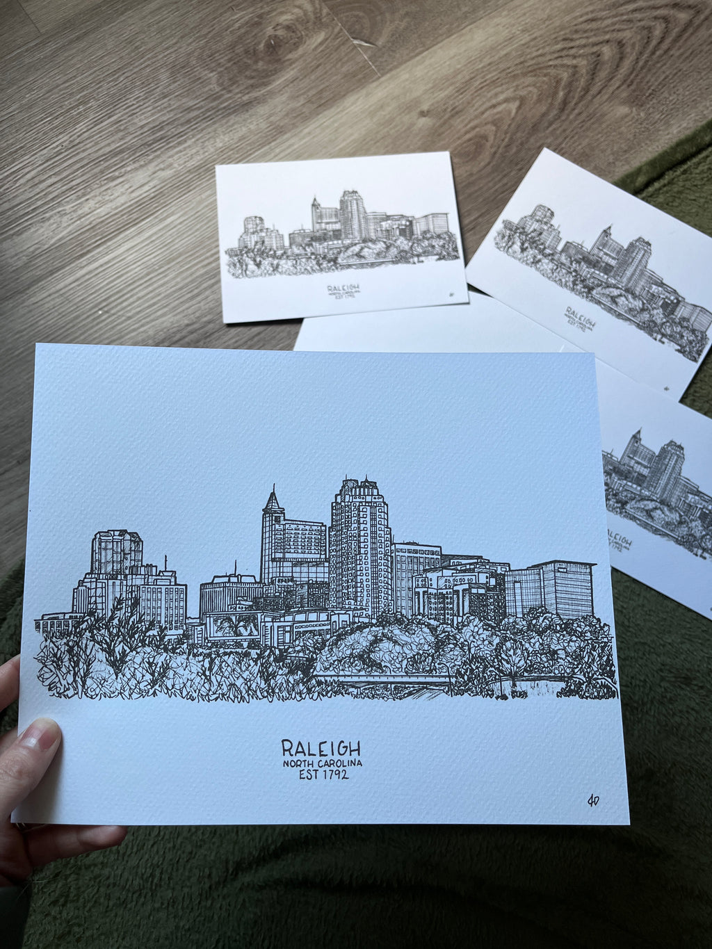 Raleigh Skyline Print
