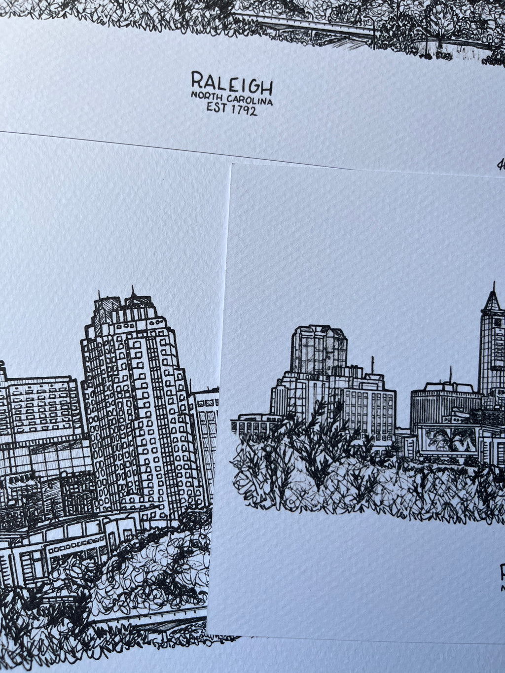 Raleigh Skyline Print