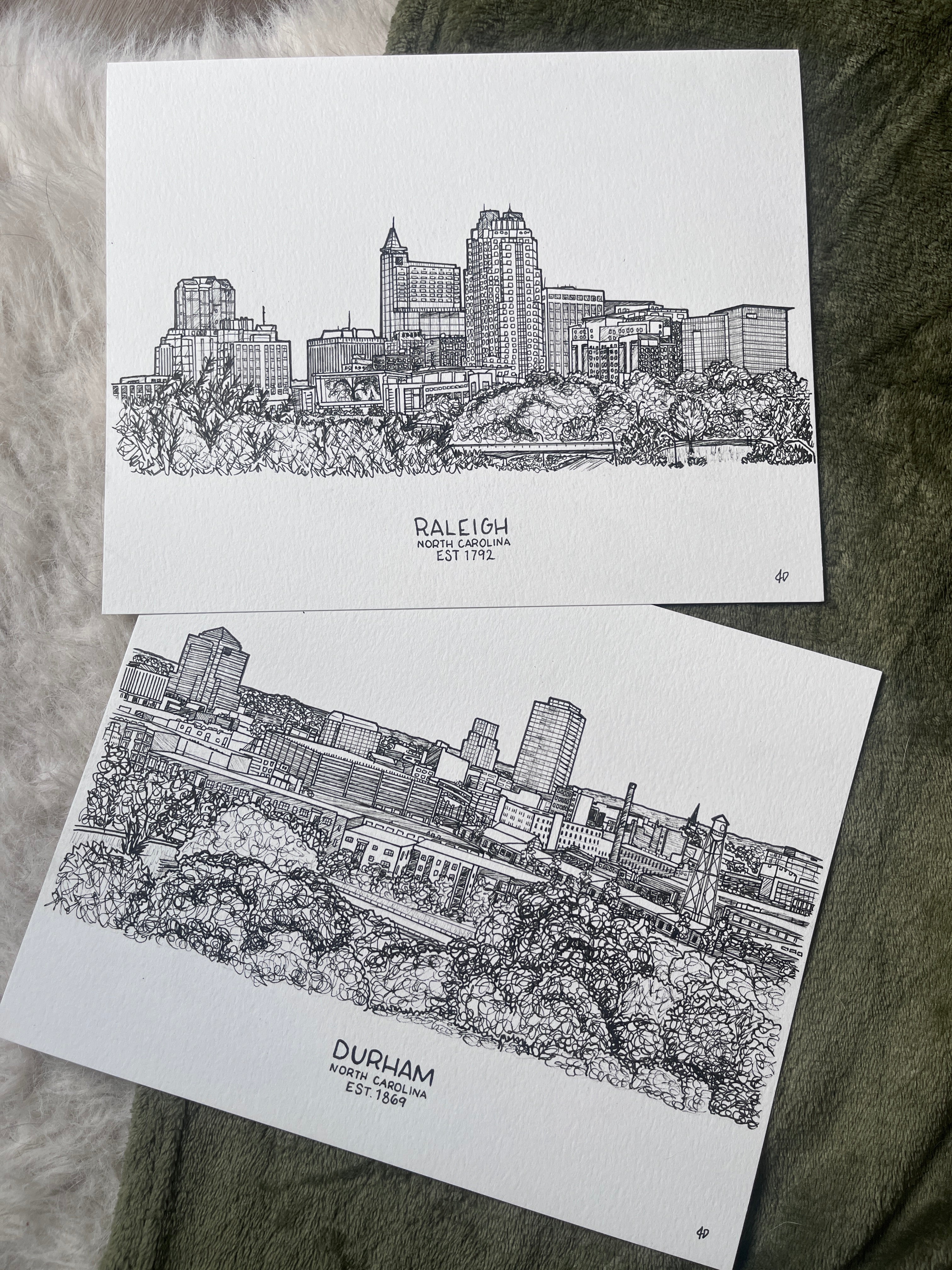Durham Skyline Print