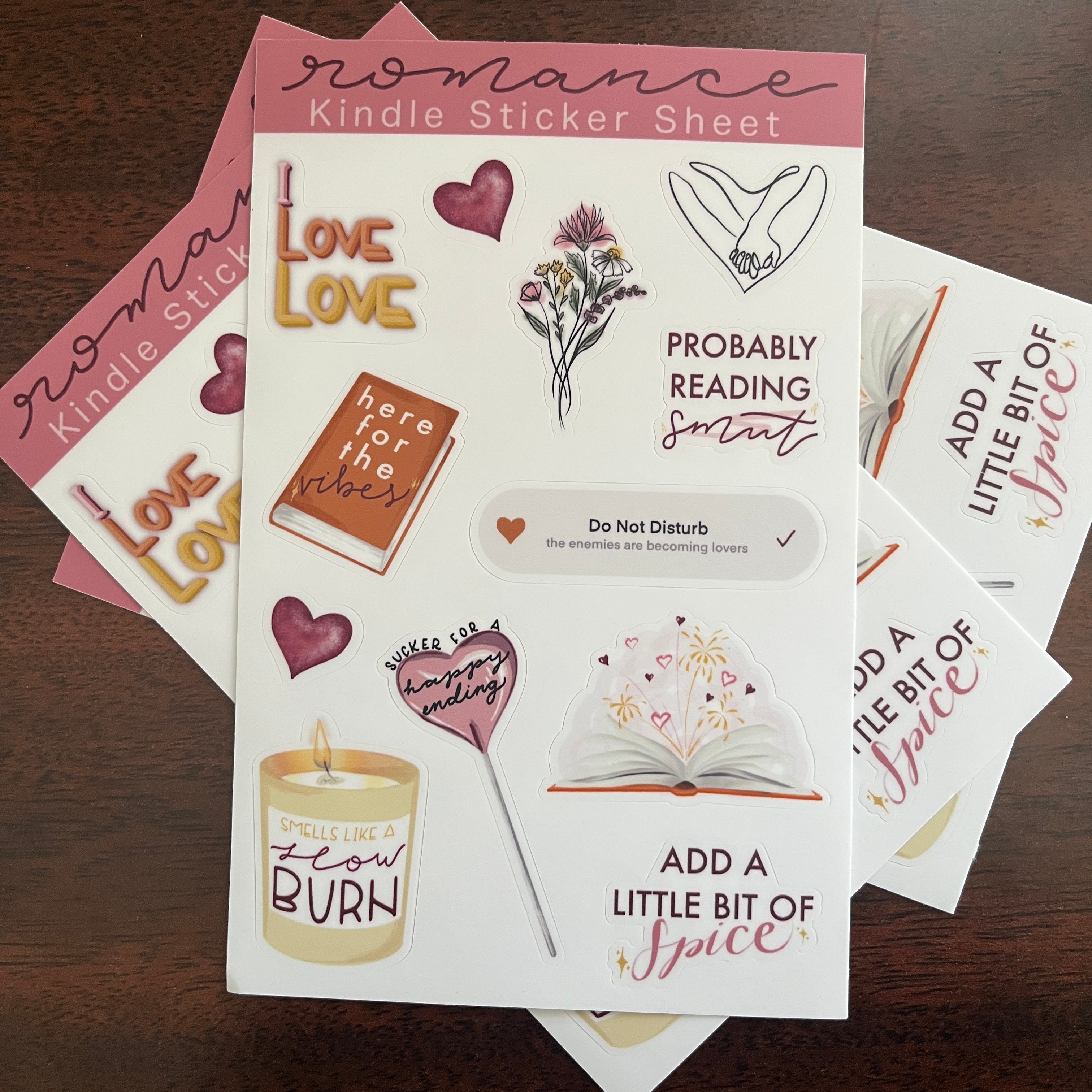 Romance Kindle Sticker Sheet