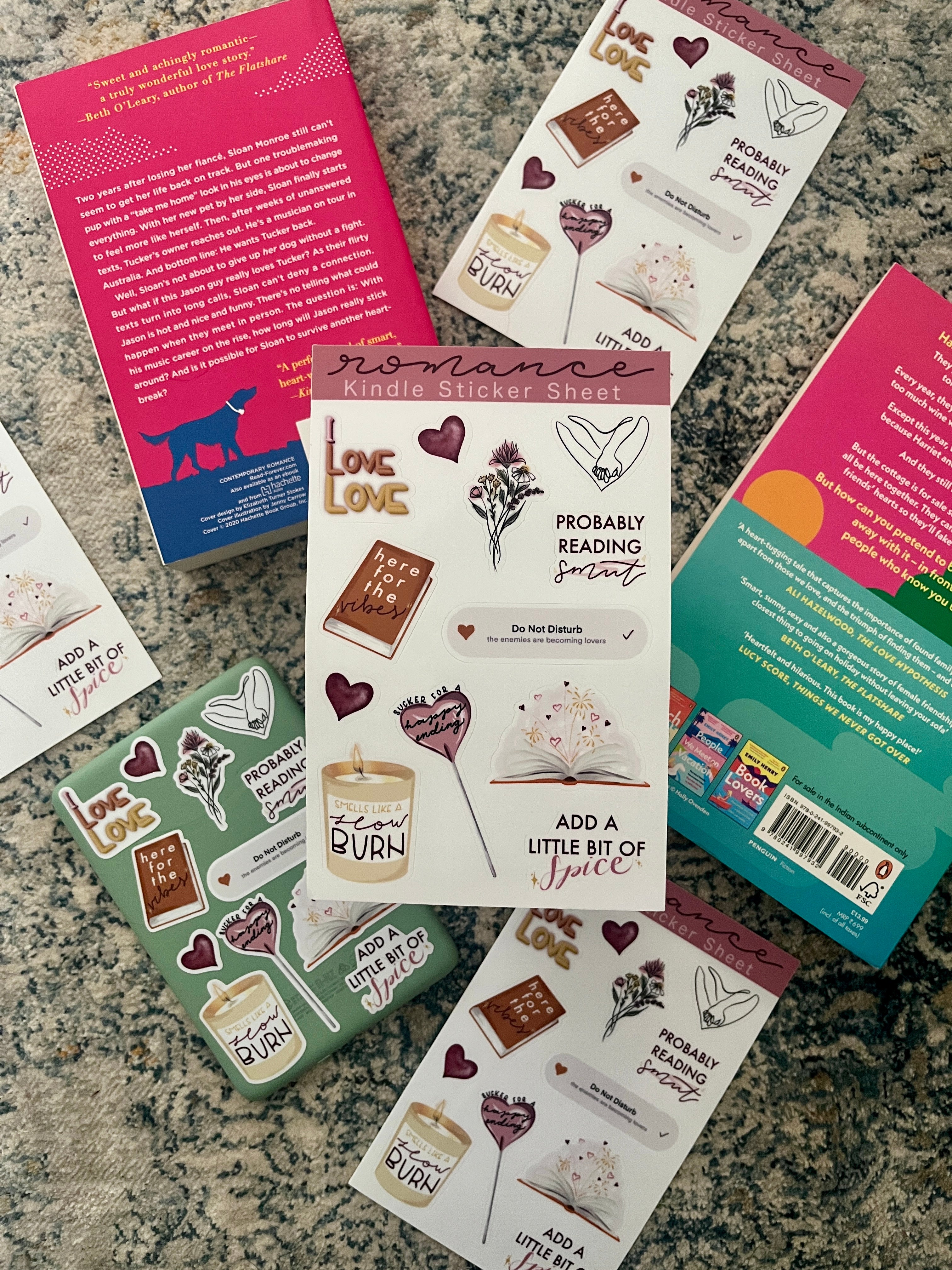 Romance Kindle Sticker Sheet