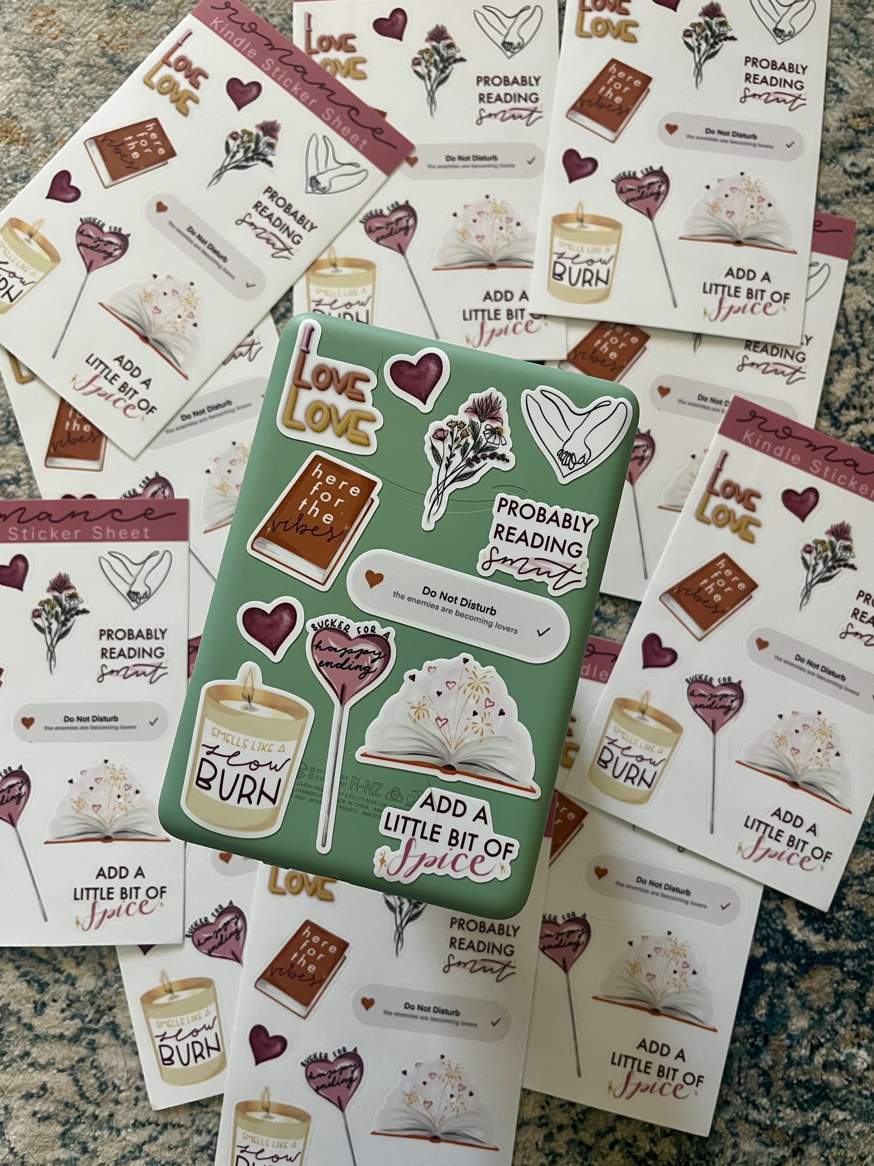 Romance Kindle Sticker Sheet