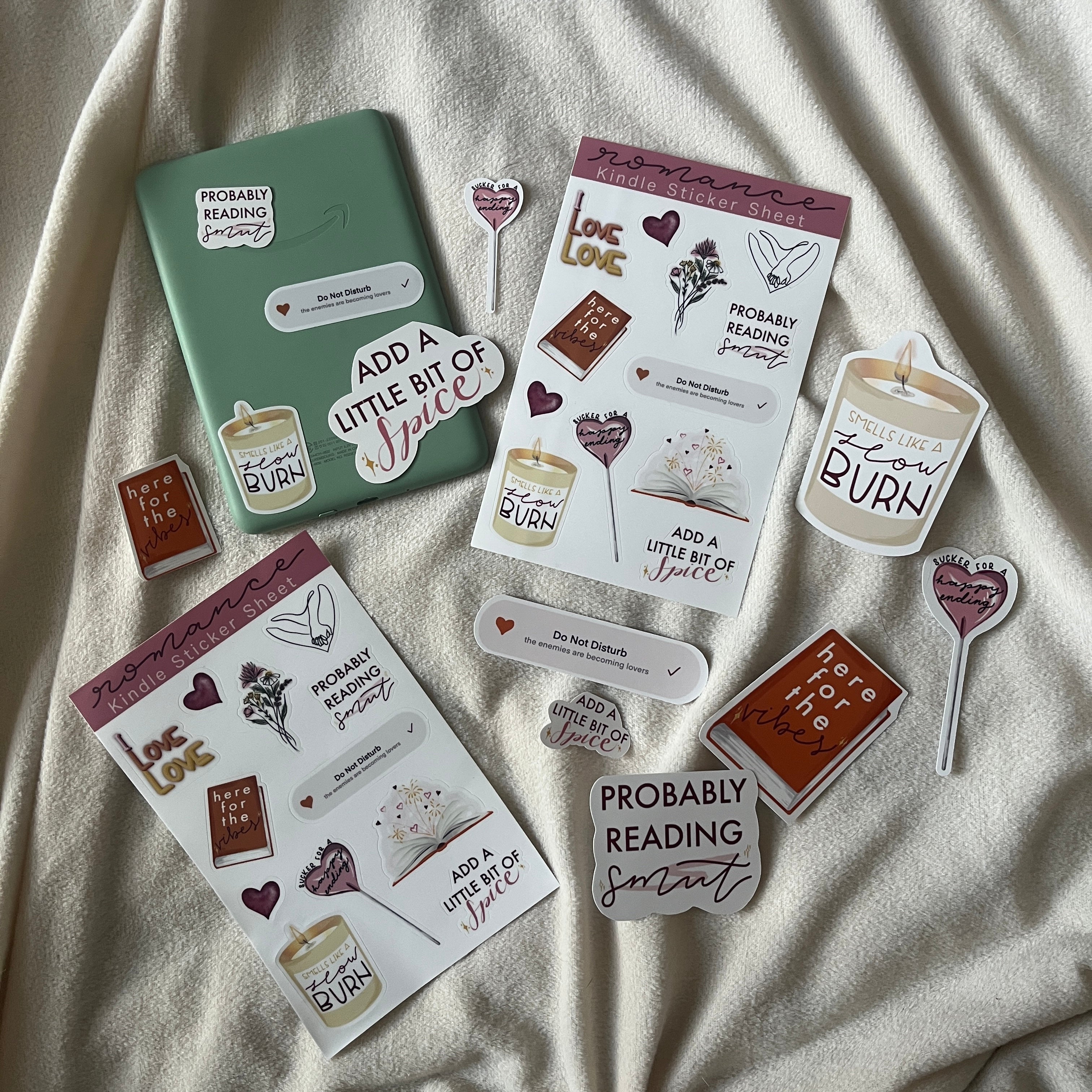 Romance Kindle Sticker Sheet