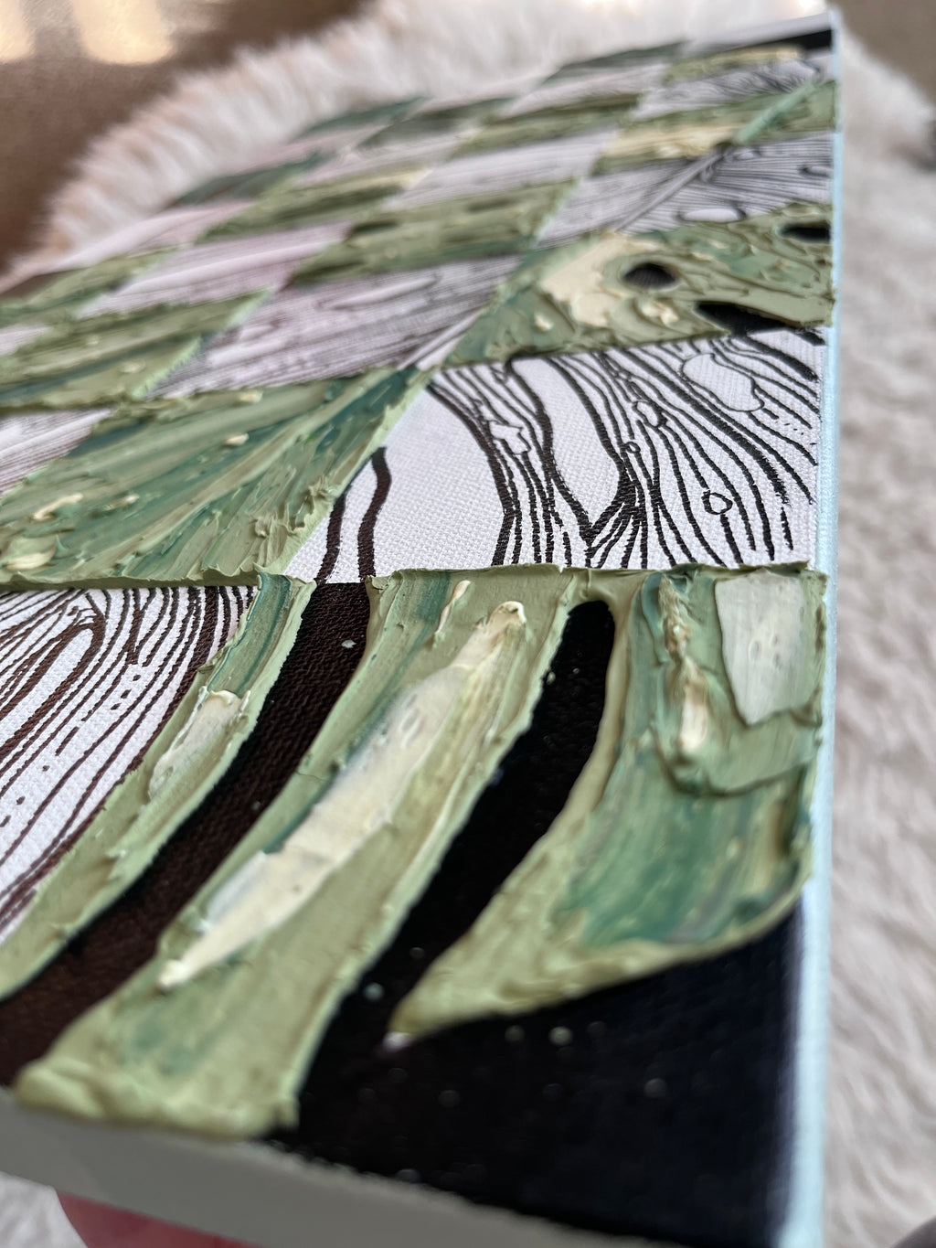 Tropical Squares 12x24" Painting