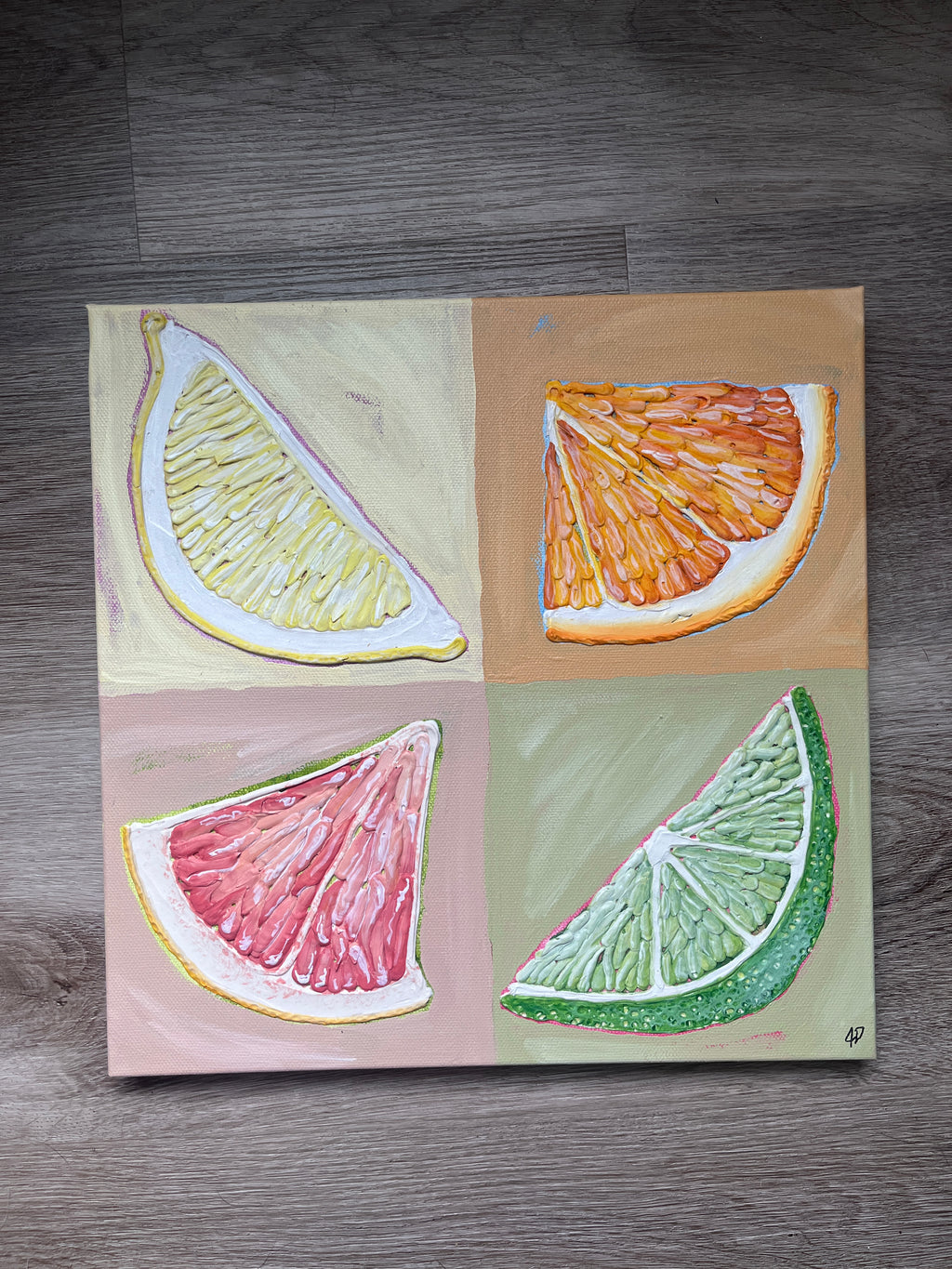 12x12" Citrus Painting