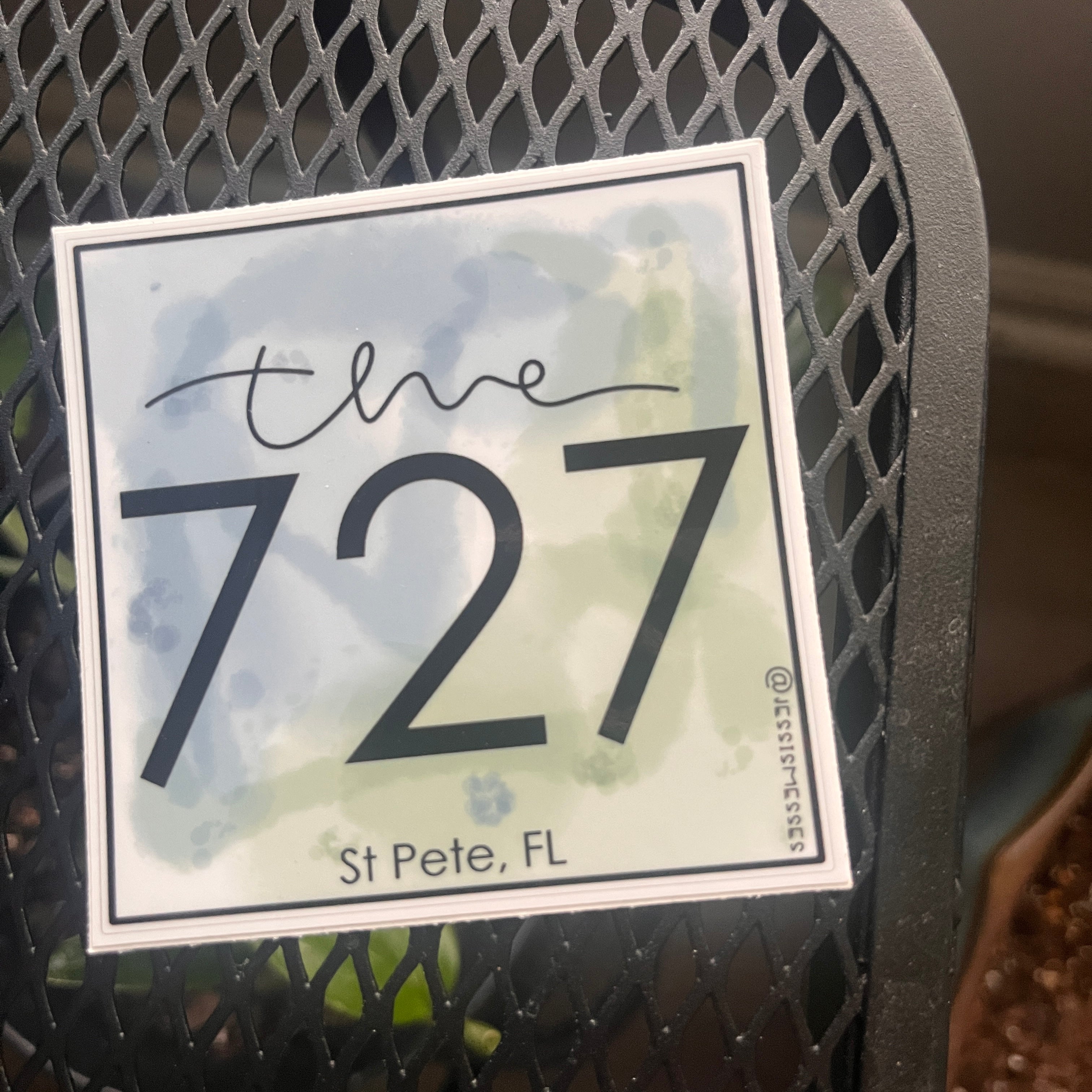 The 727, area code sticker, st petersburg, florida