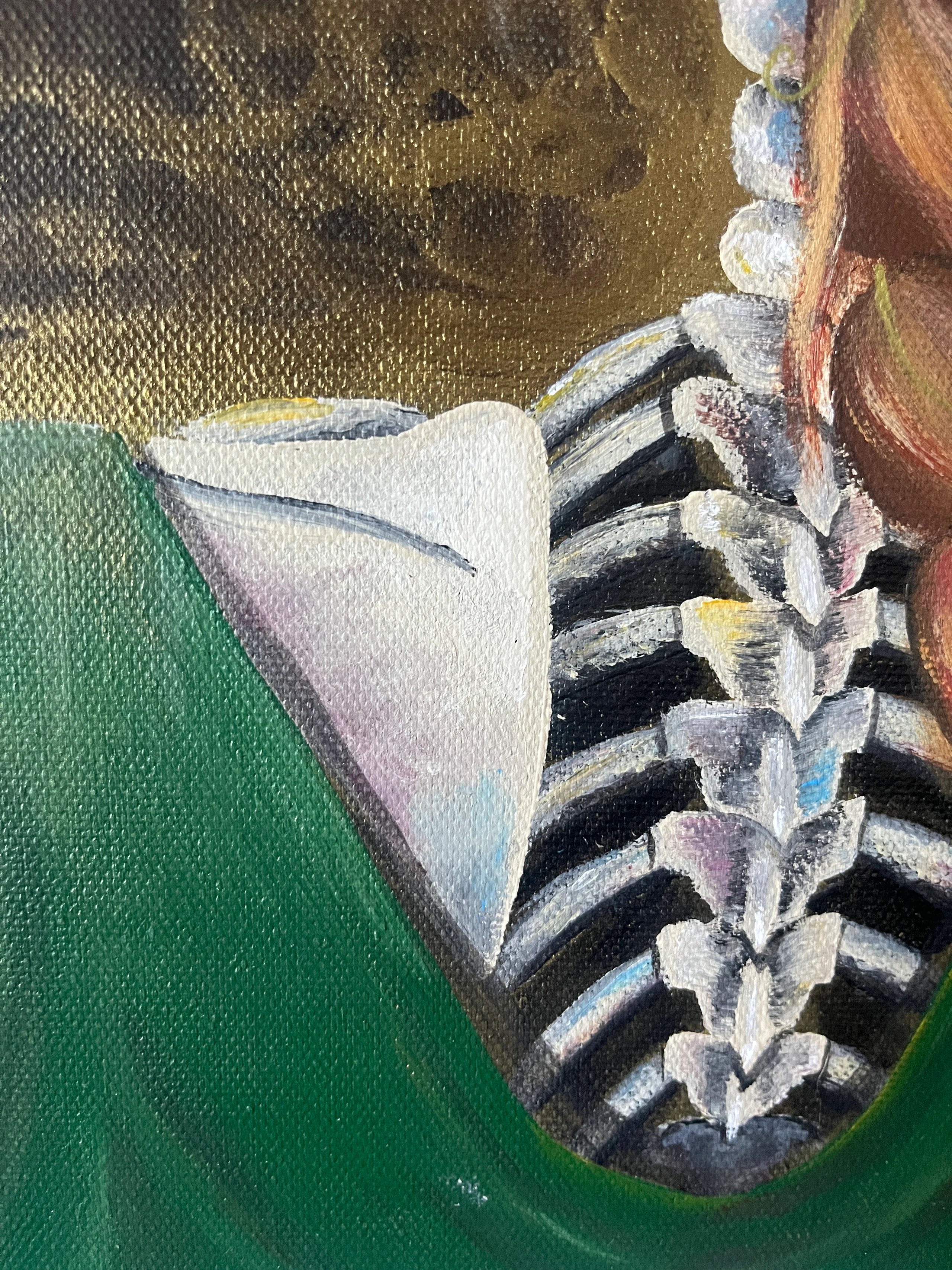 12x16” Skeleton Hair Painting