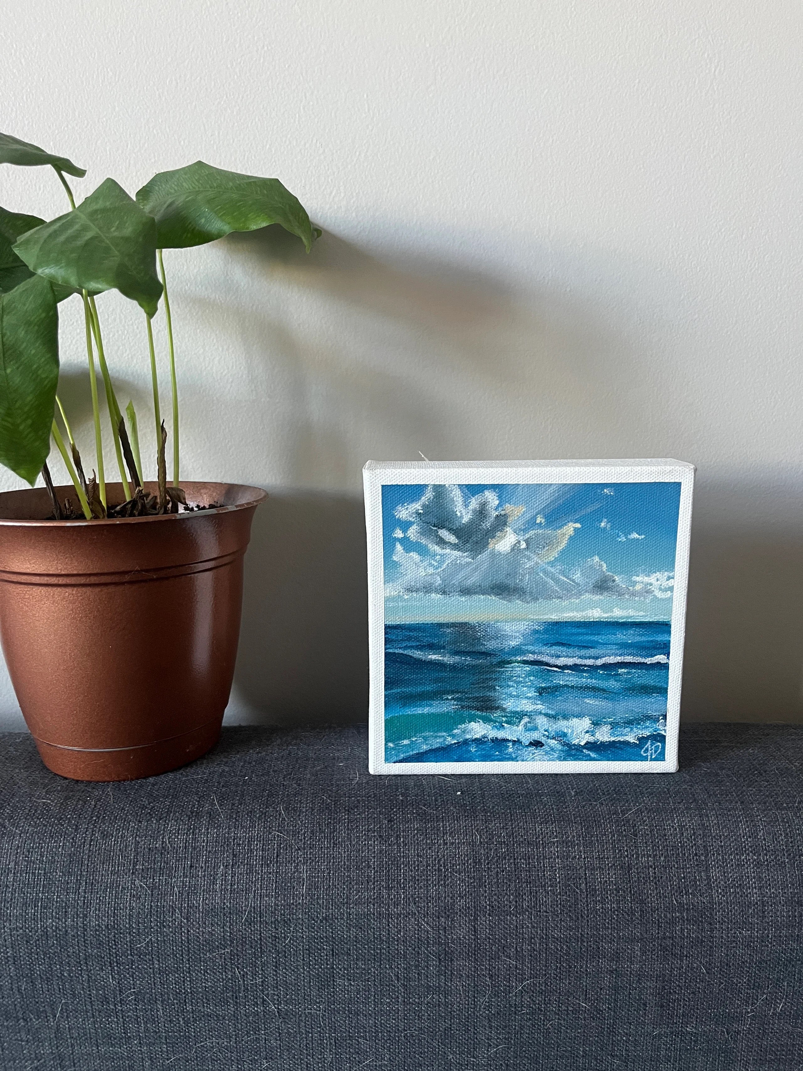 6x6” Ocean Waves Painting