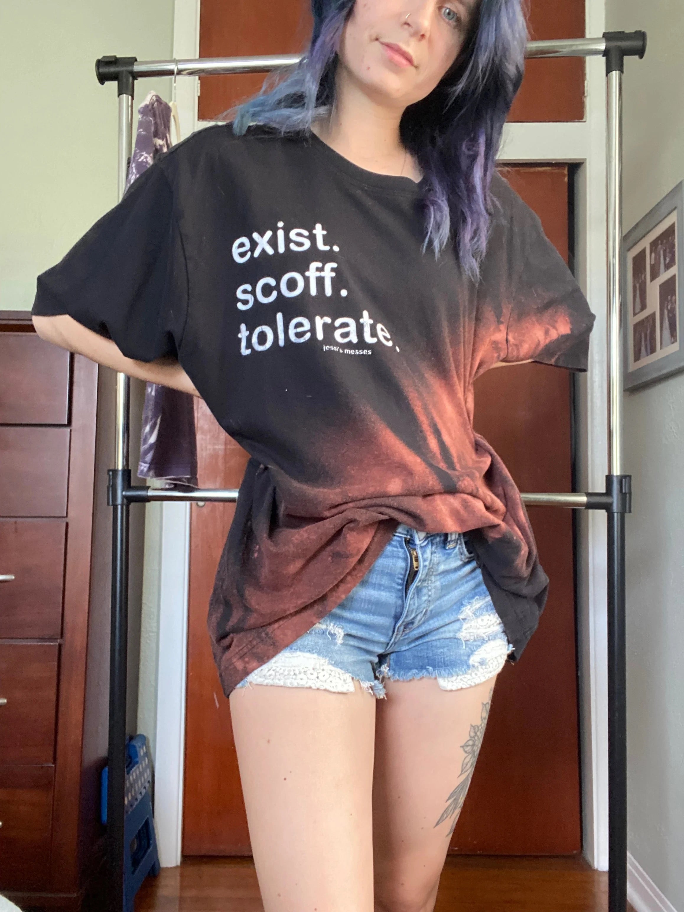XL exist scoff tolerate shirt