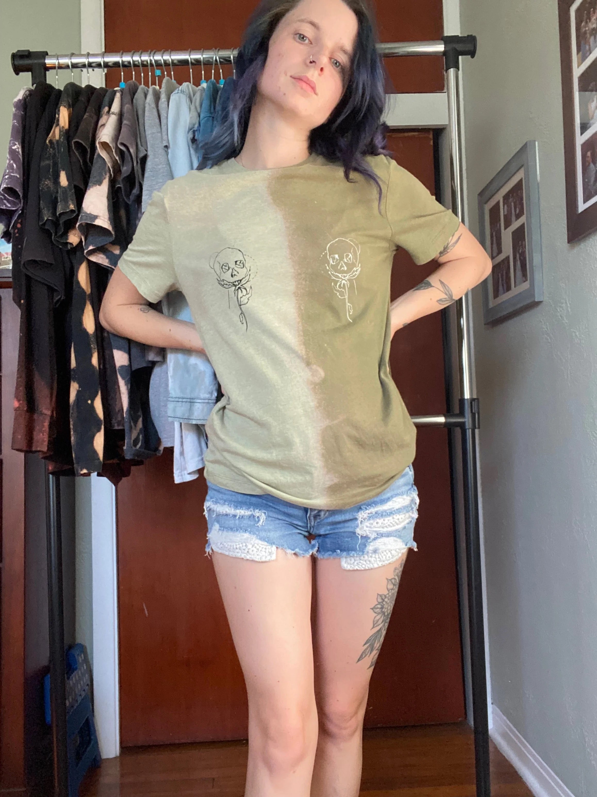 S Skull Flower Shirt