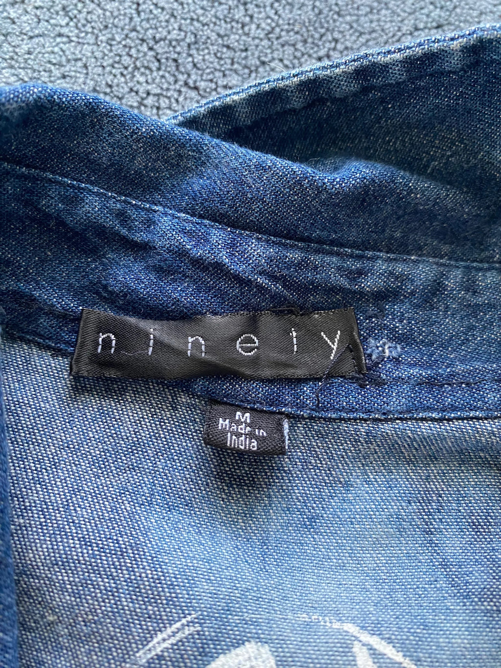 M Death to Life denim button up shirt