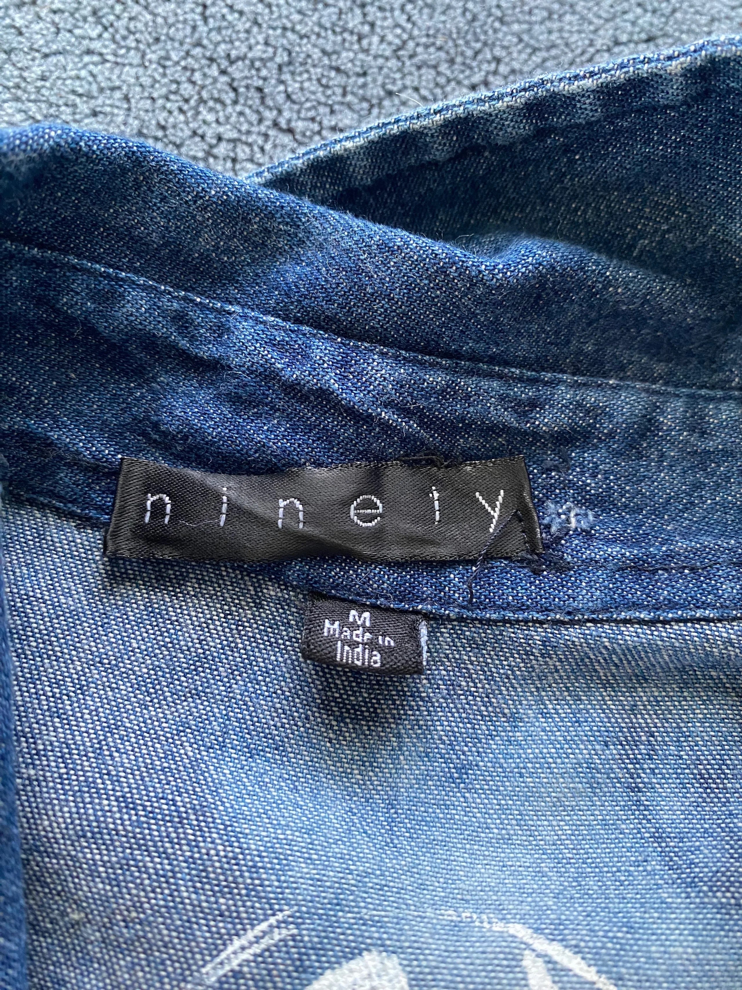 M Death to Life denim button up shirt