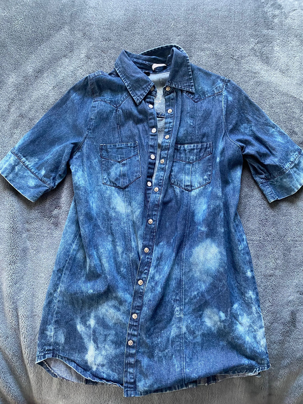 M Death to Life denim button up shirt