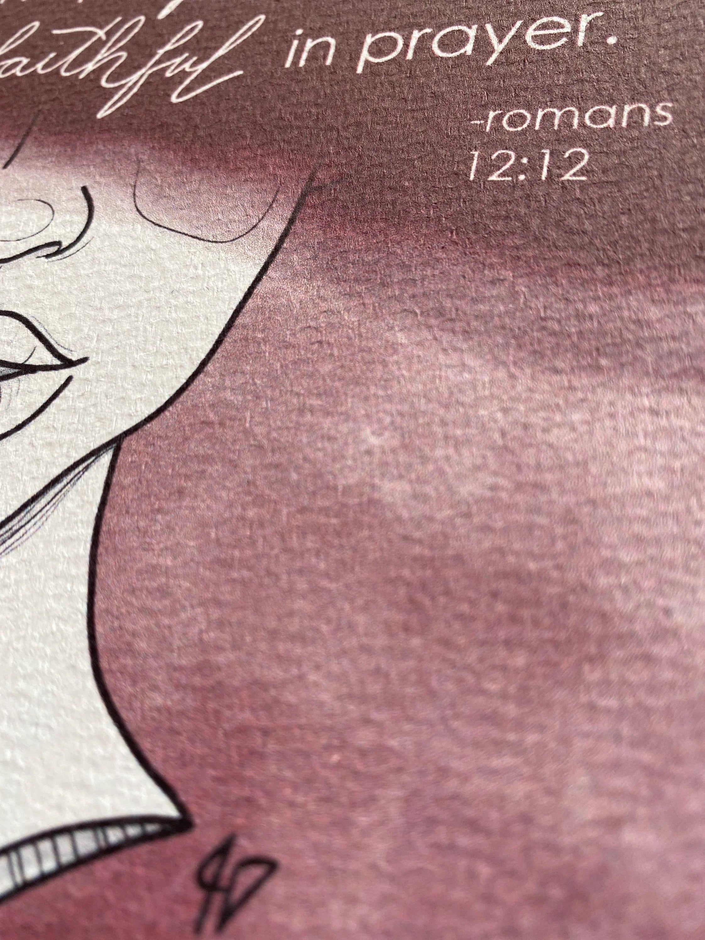 romans 12:12 - Hope in Infertility Art Print