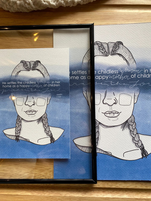 psalm 113:9 -Hope in Infertility Art Print