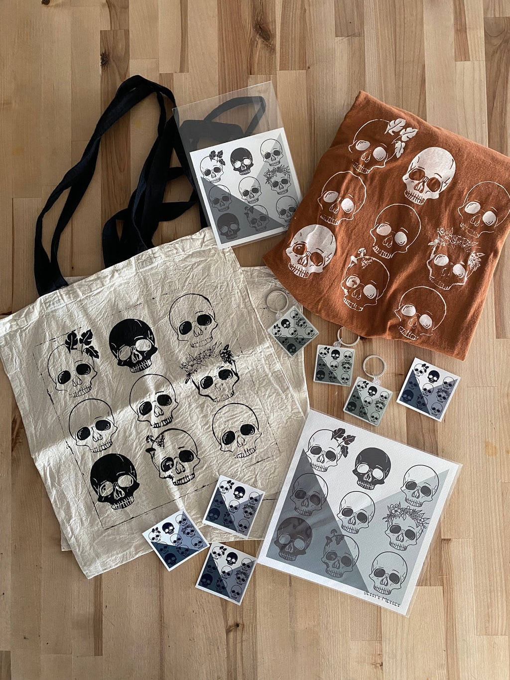Skulls Tote Bag