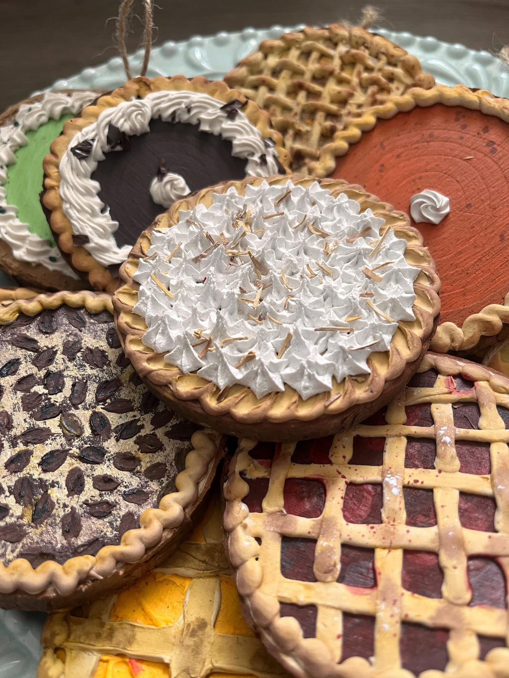 Pie Christmas ornament