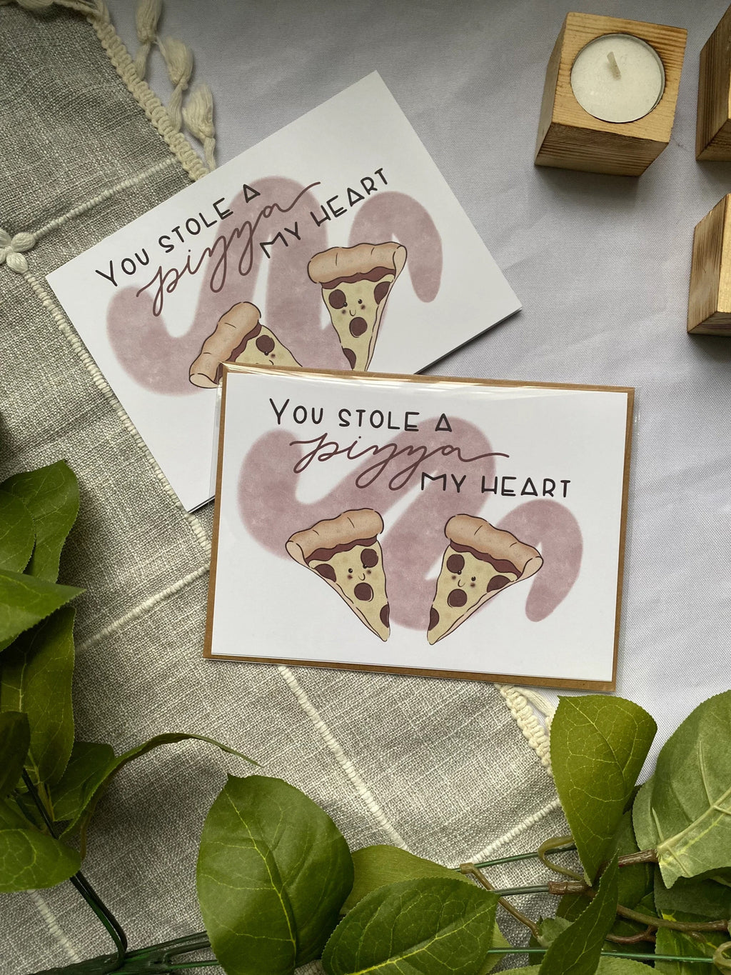 you stole a "pizza" my heart Greeting Card