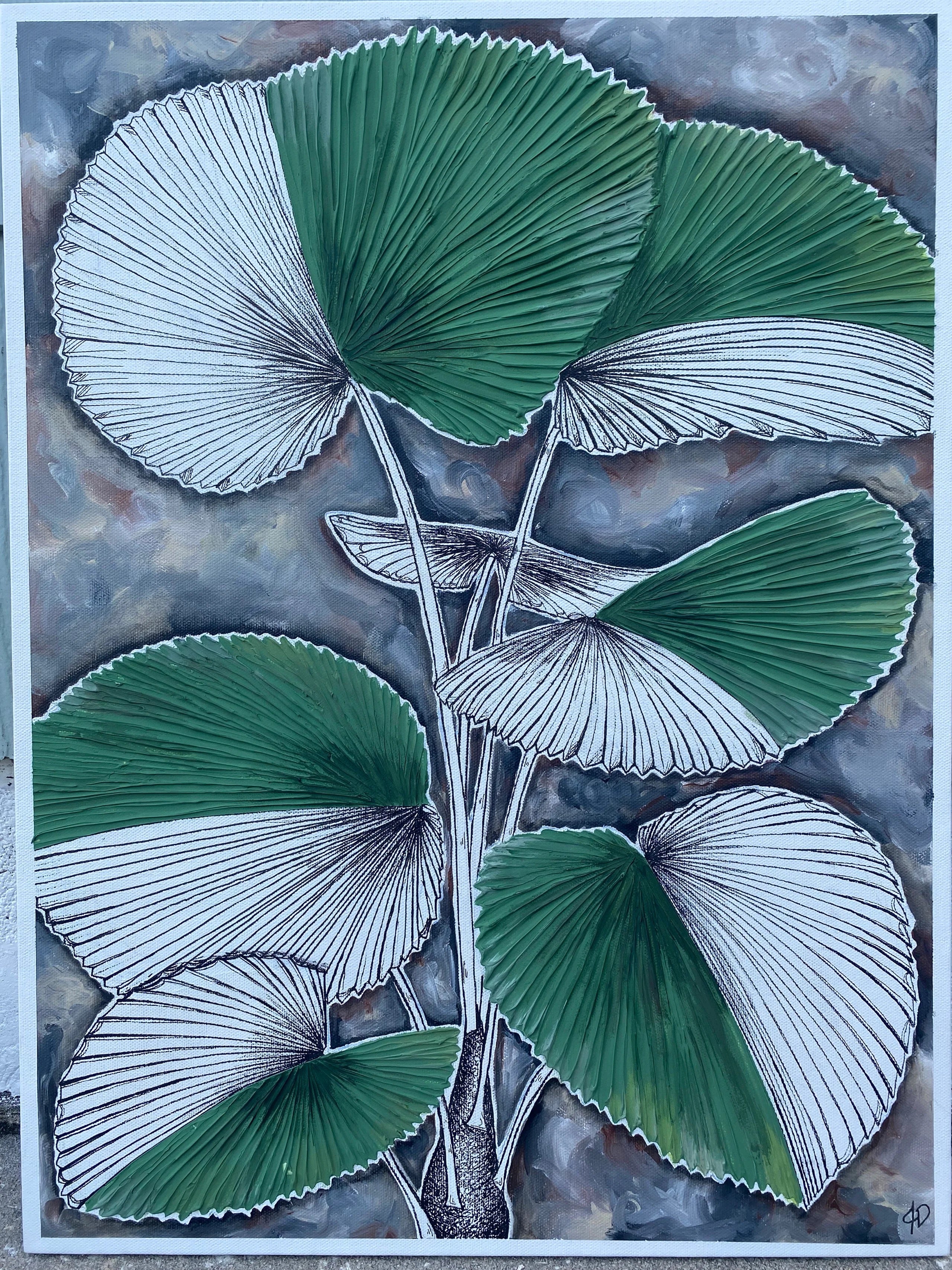 18x24” Fan Palm Painting