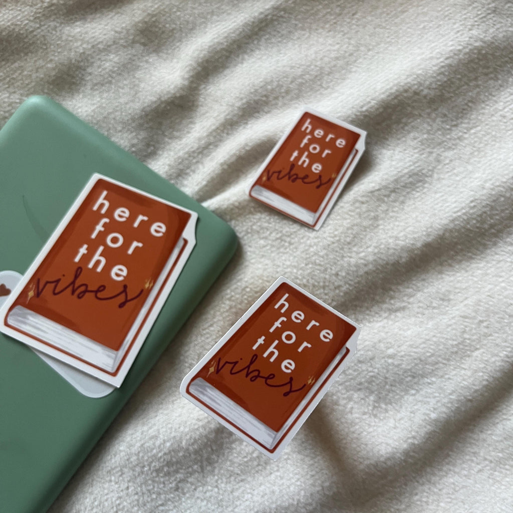 Here for the Vibes Book Sticker
