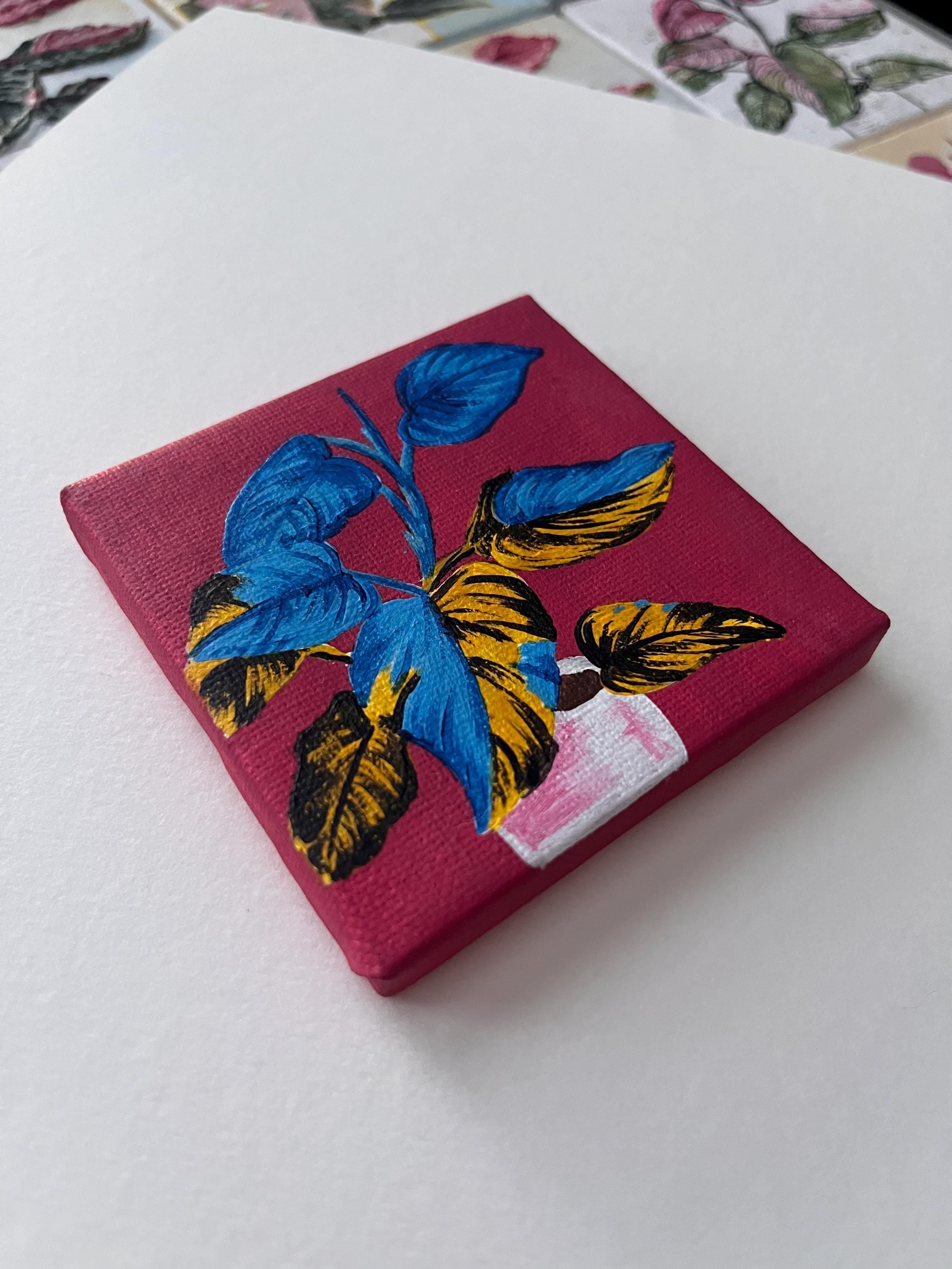 the pop art, Pink Princess Philodendron painting 6
