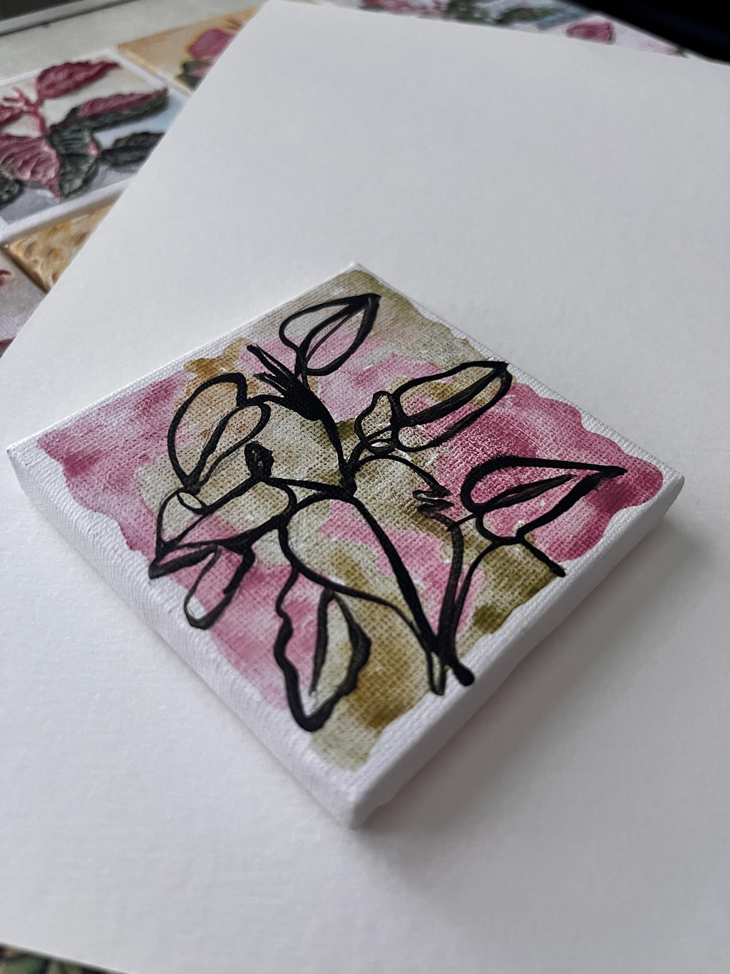 the one liner, Pink Princess Philodendron painting 21