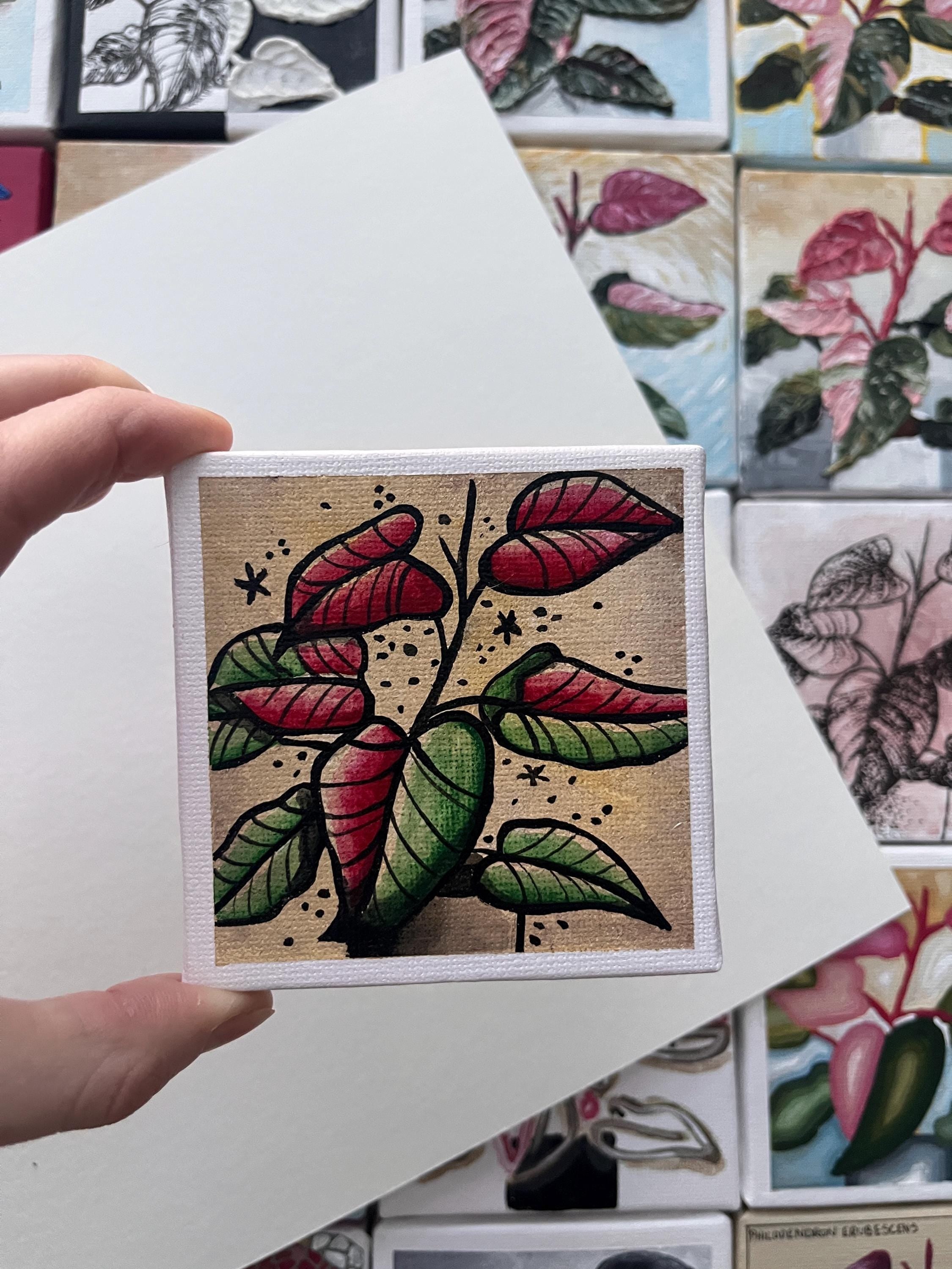 the trad tattoo, Pink Princess Philodendron painting 12