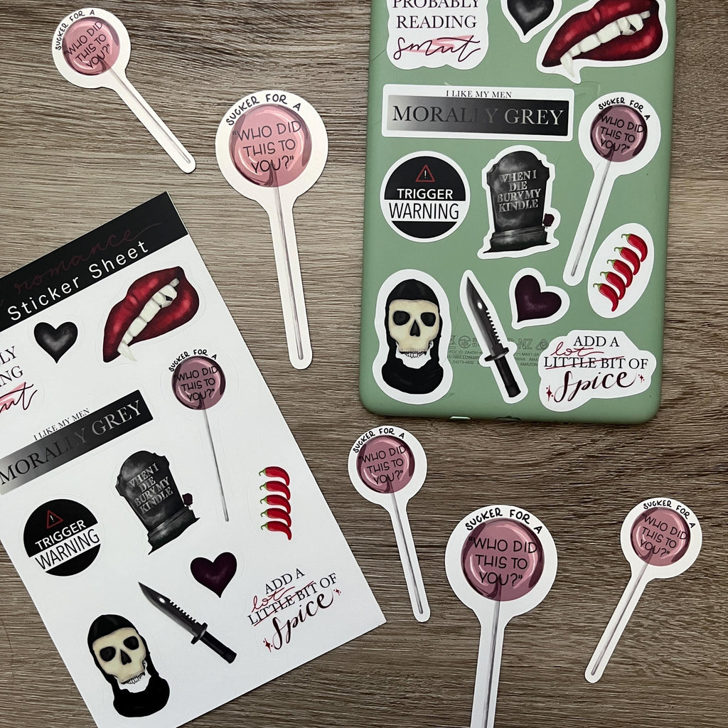 Dark Romance Reader Sticker