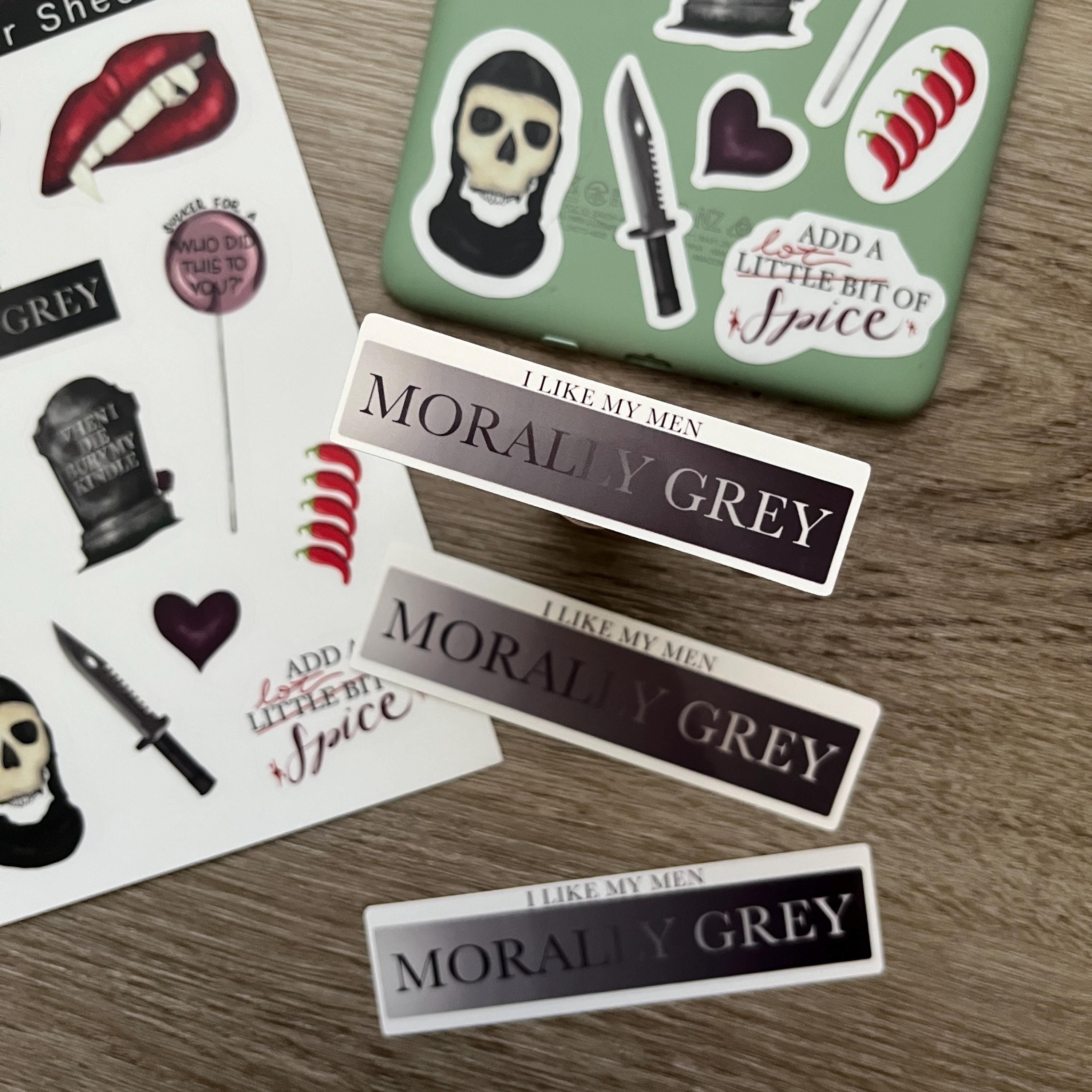 Morally Grey Men Glossy Vinyl Sticker
