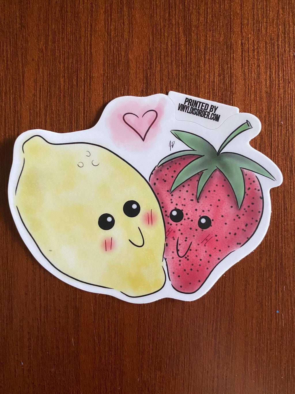 Strawberry and Lemon Food Love Sticker