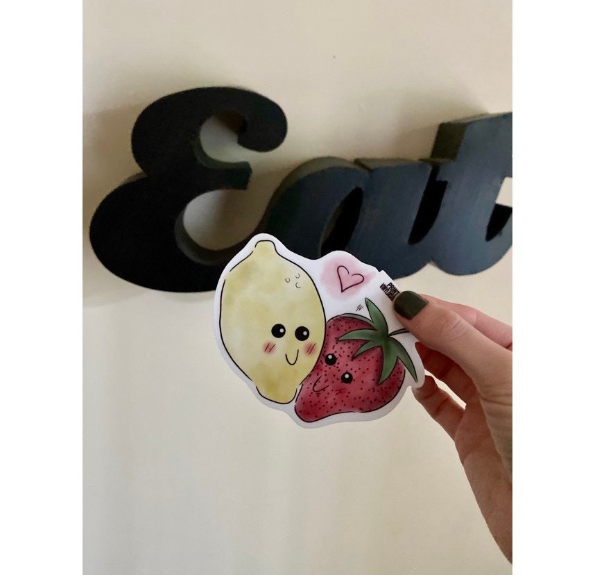 Strawberry and Lemon Food Love Sticker