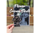 Flower crown wearing skeleton sticker