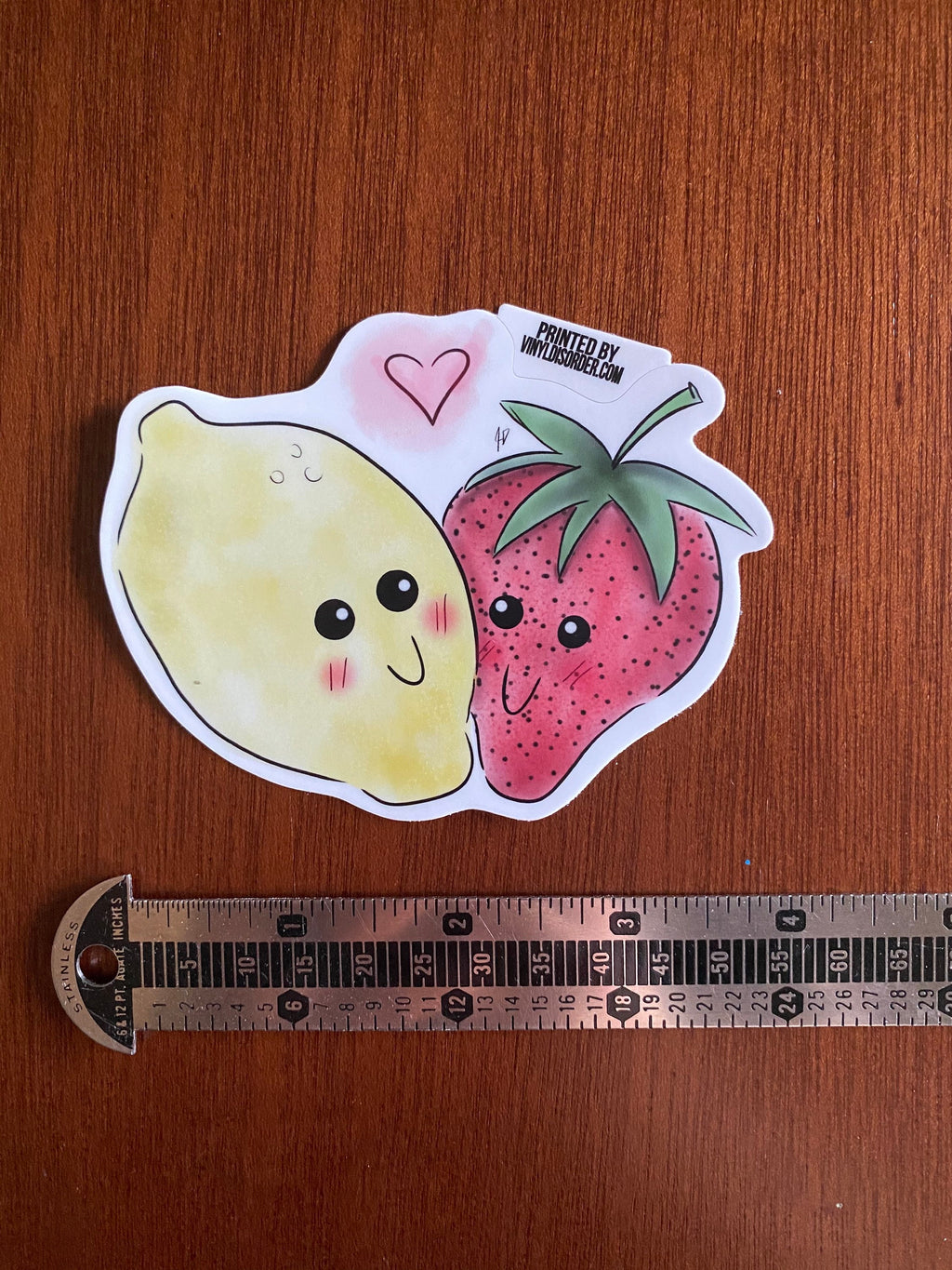 Strawberry and Lemon Food Love Sticker