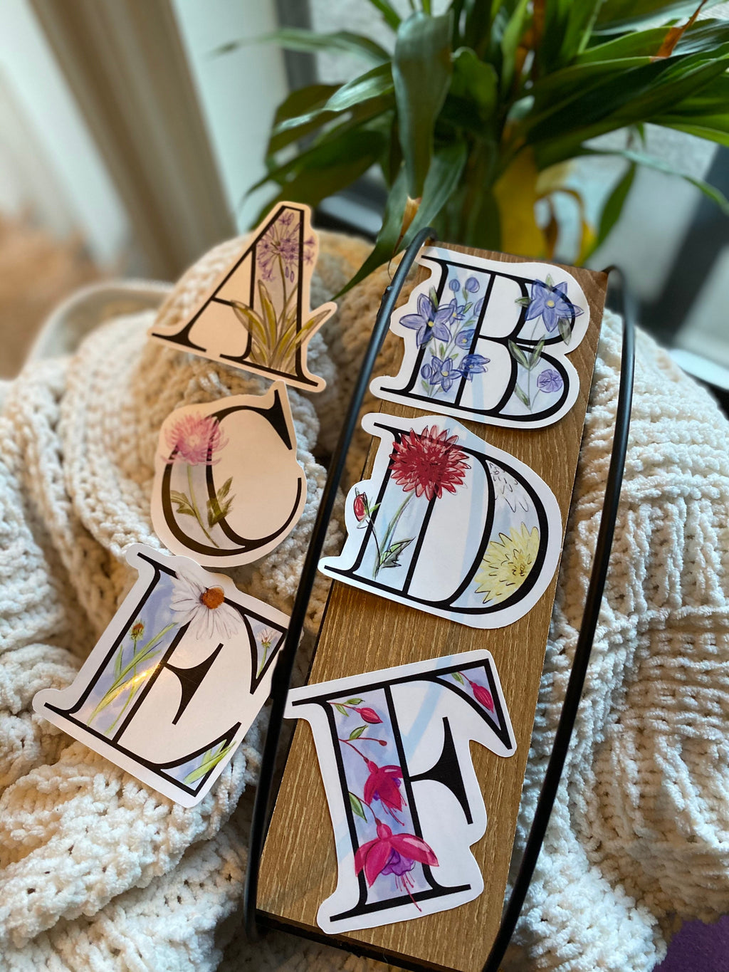 D is for dahlia sticker
